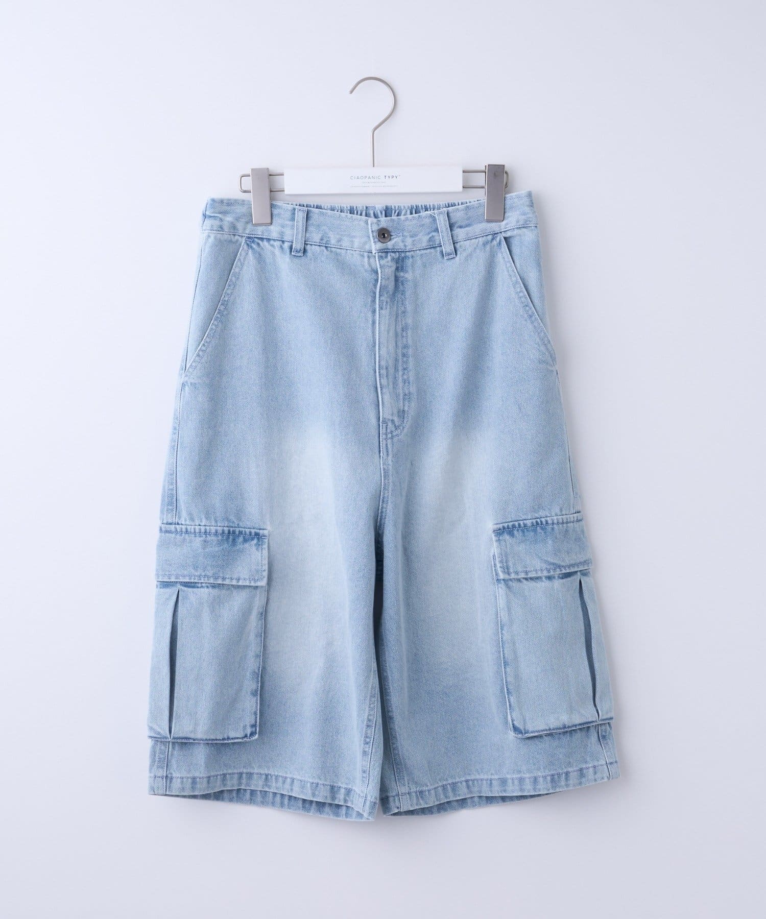 CIAOPANIC TYPY(チャオパニックティピー) 【UNISEX】デニムハーフカーゴパンツ