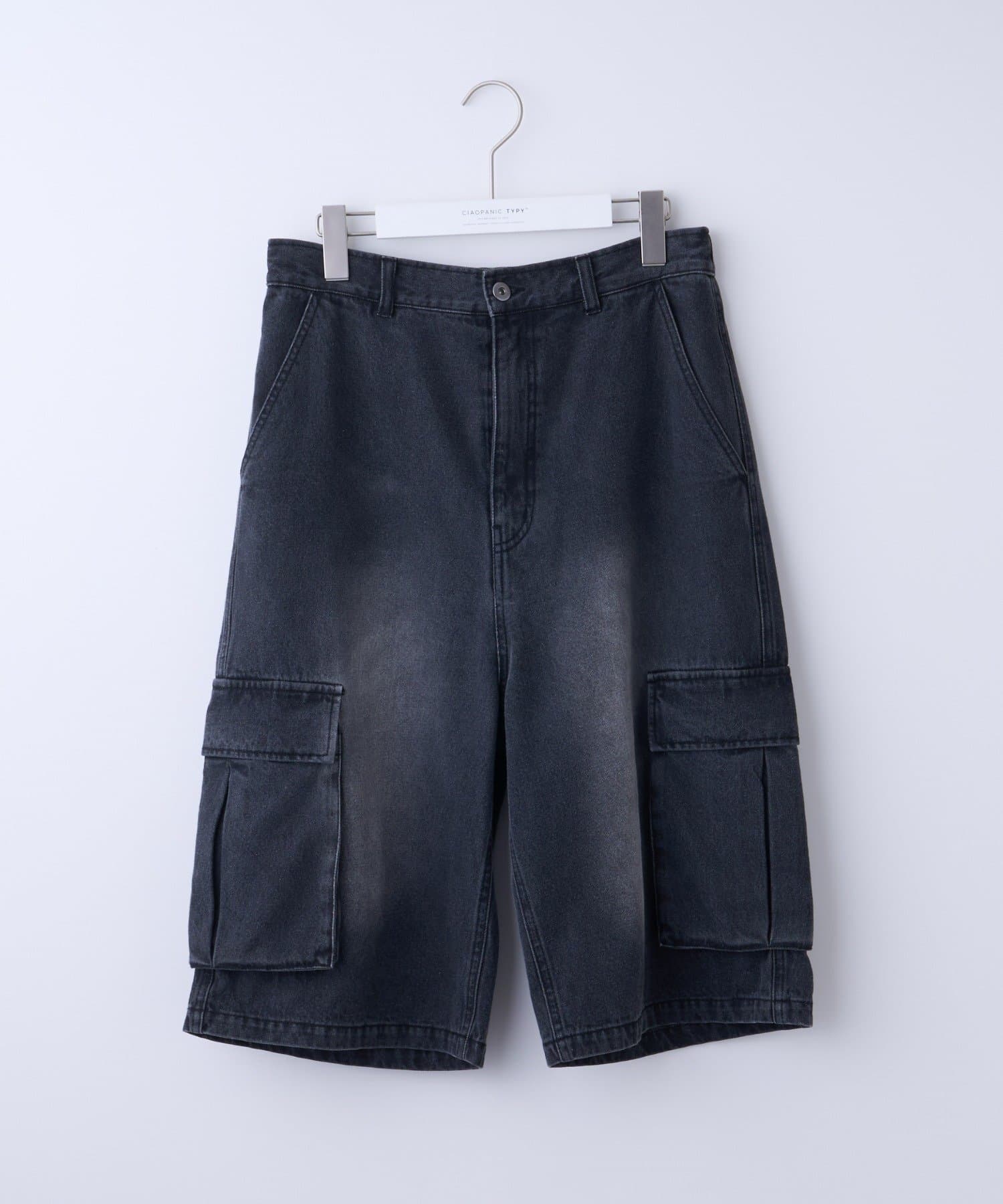 CIAOPANIC TYPY(チャオパニックティピー) 【UNISEX】デニムハーフカーゴパンツ