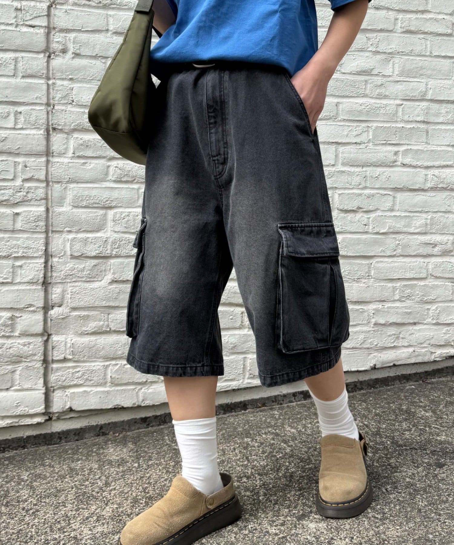 CIAOPANIC TYPY(チャオパニックティピー) 【UNISEX】デニムハーフカーゴパンツ