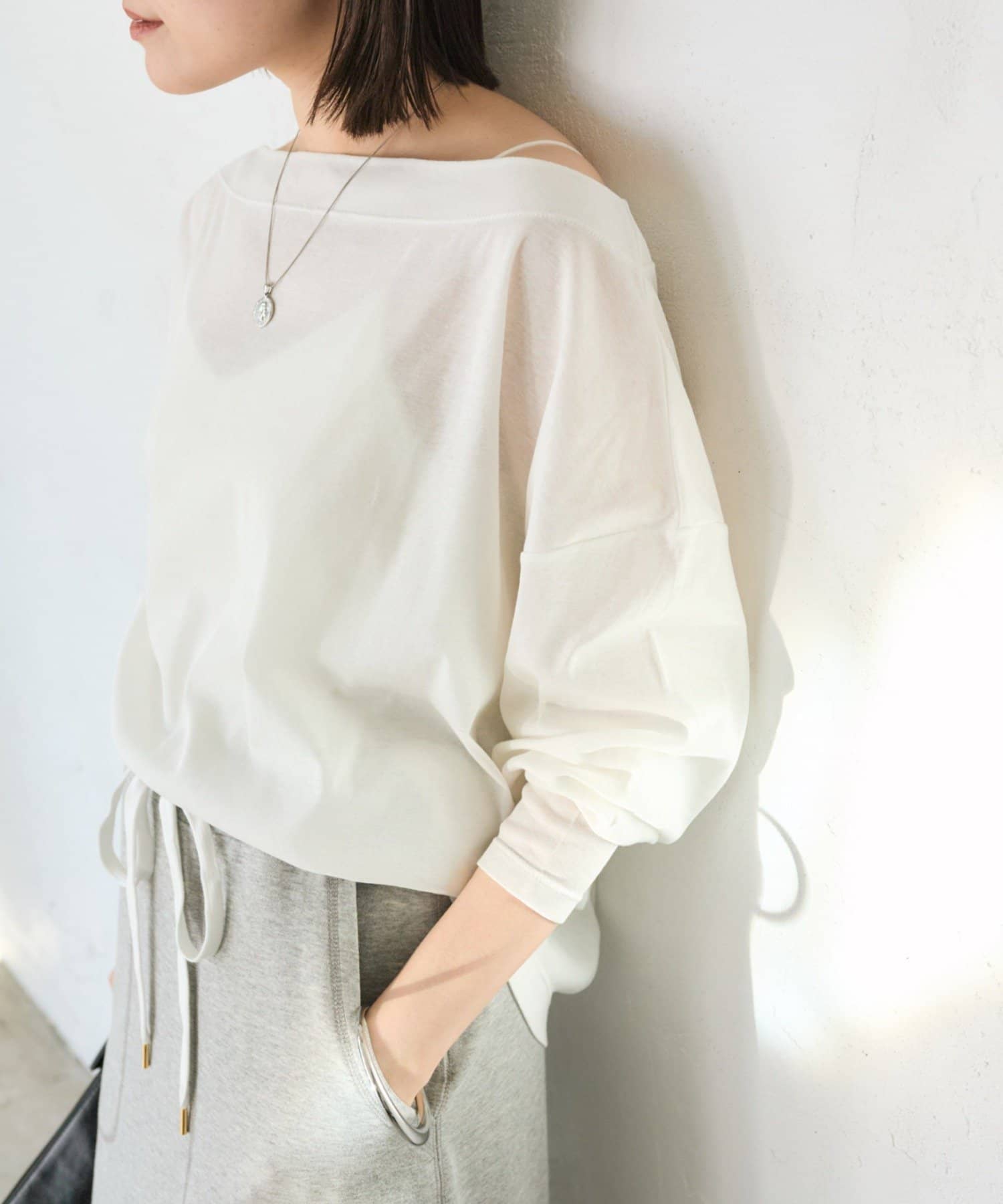 RIVE DROITE(リヴドロワ) 予約【大人の肌見せに】シアードルマンカットソー