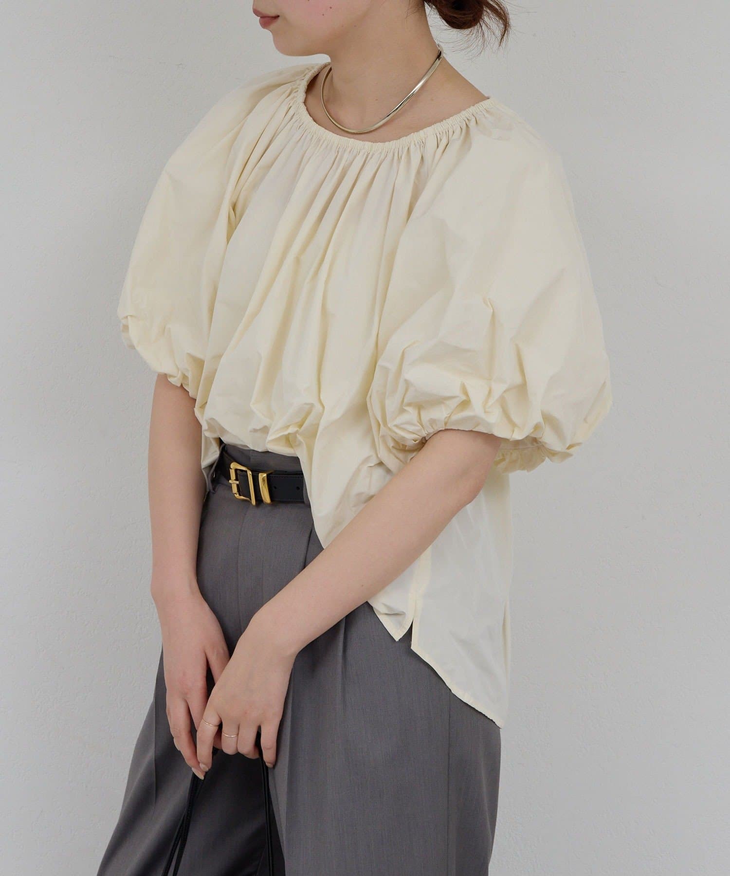 GALLARDAGALANTE(ガリャルダガランテ) 【手洗い可】バルーンブラウス