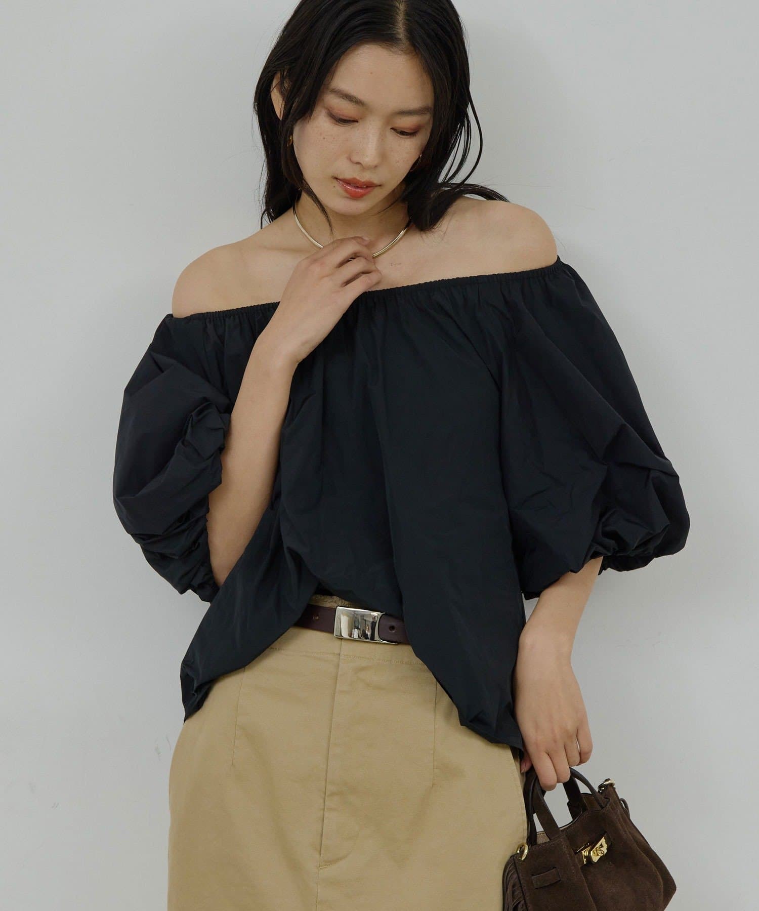 GALLARDAGALANTE(ガリャルダガランテ) 【手洗い可】バルーンブラウス