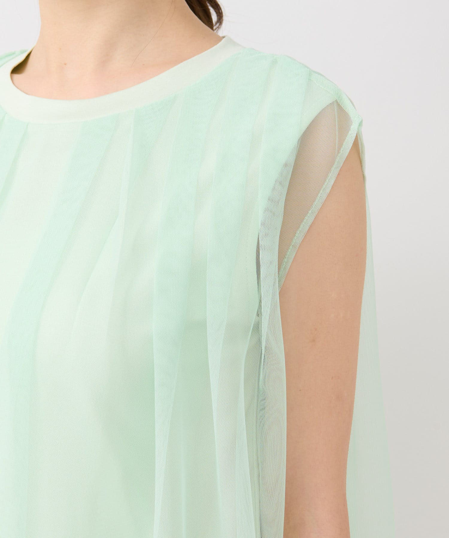 OUTLET(アウトレット) 【La boutique BonBon】チュールレイヤードカットソー