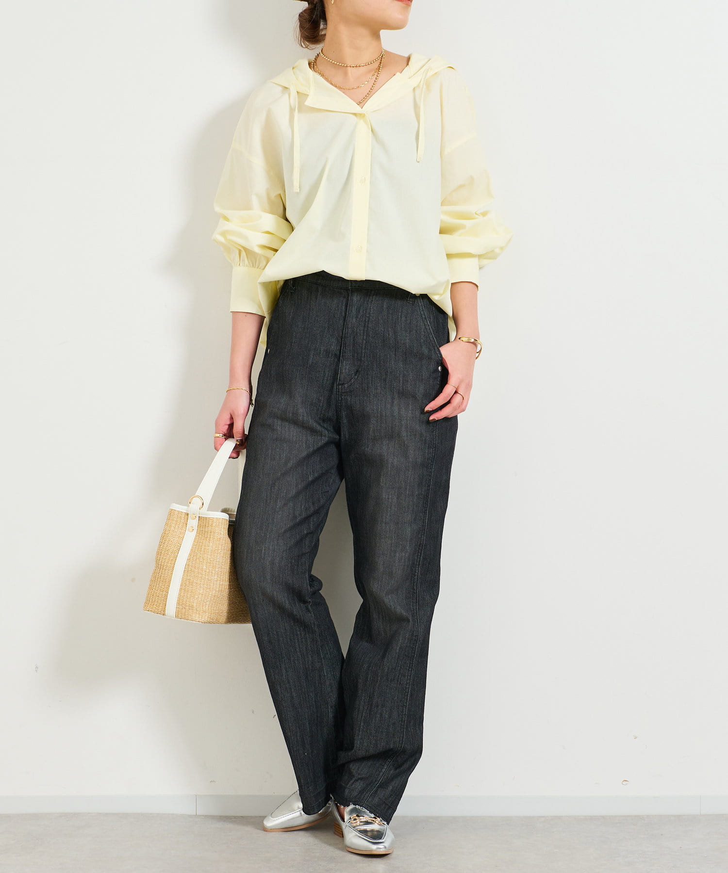 OUTLET(アウトレット) 【un dix cors】ストレートフレアデニム