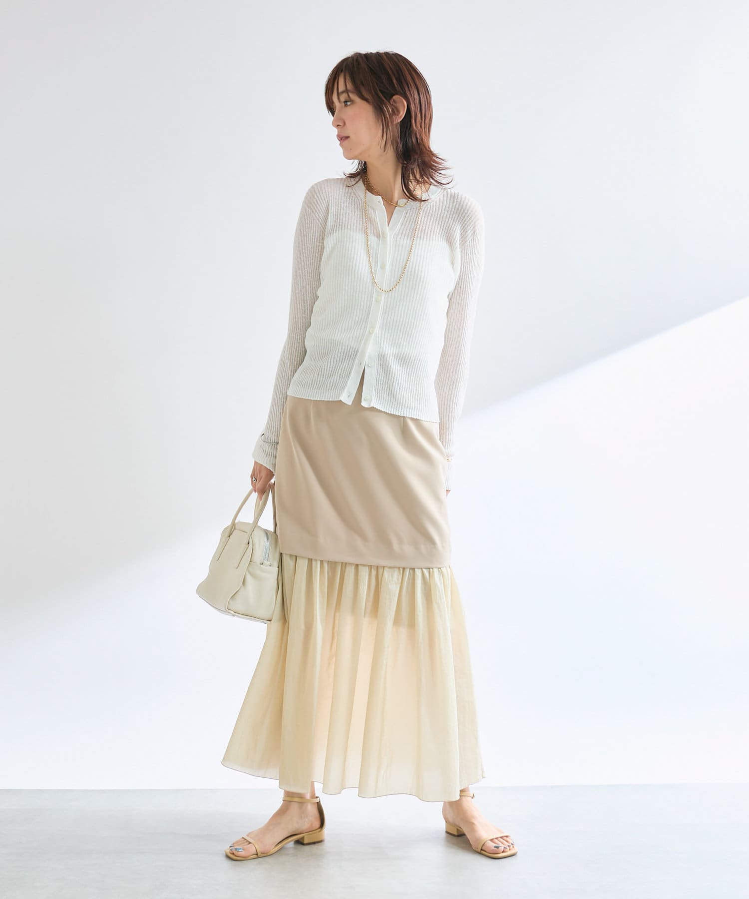 OUTLET(アウトレット) 【RIVE DROITE】コットンネップリブカーデ