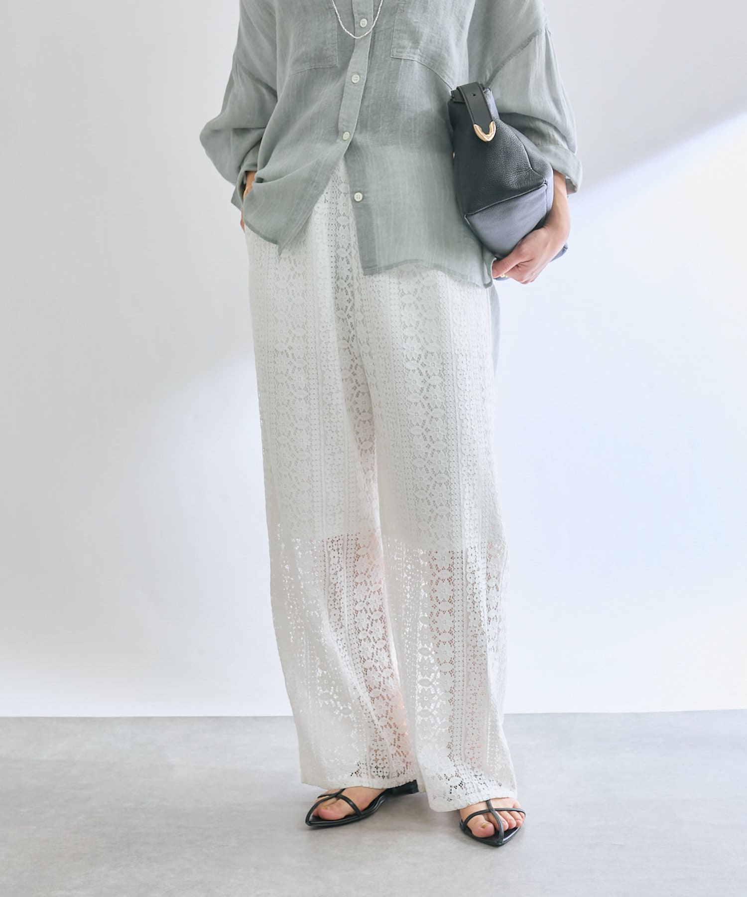 OUTLET(アウトレット) 【RIVE DROITE】レースイージーパンツ