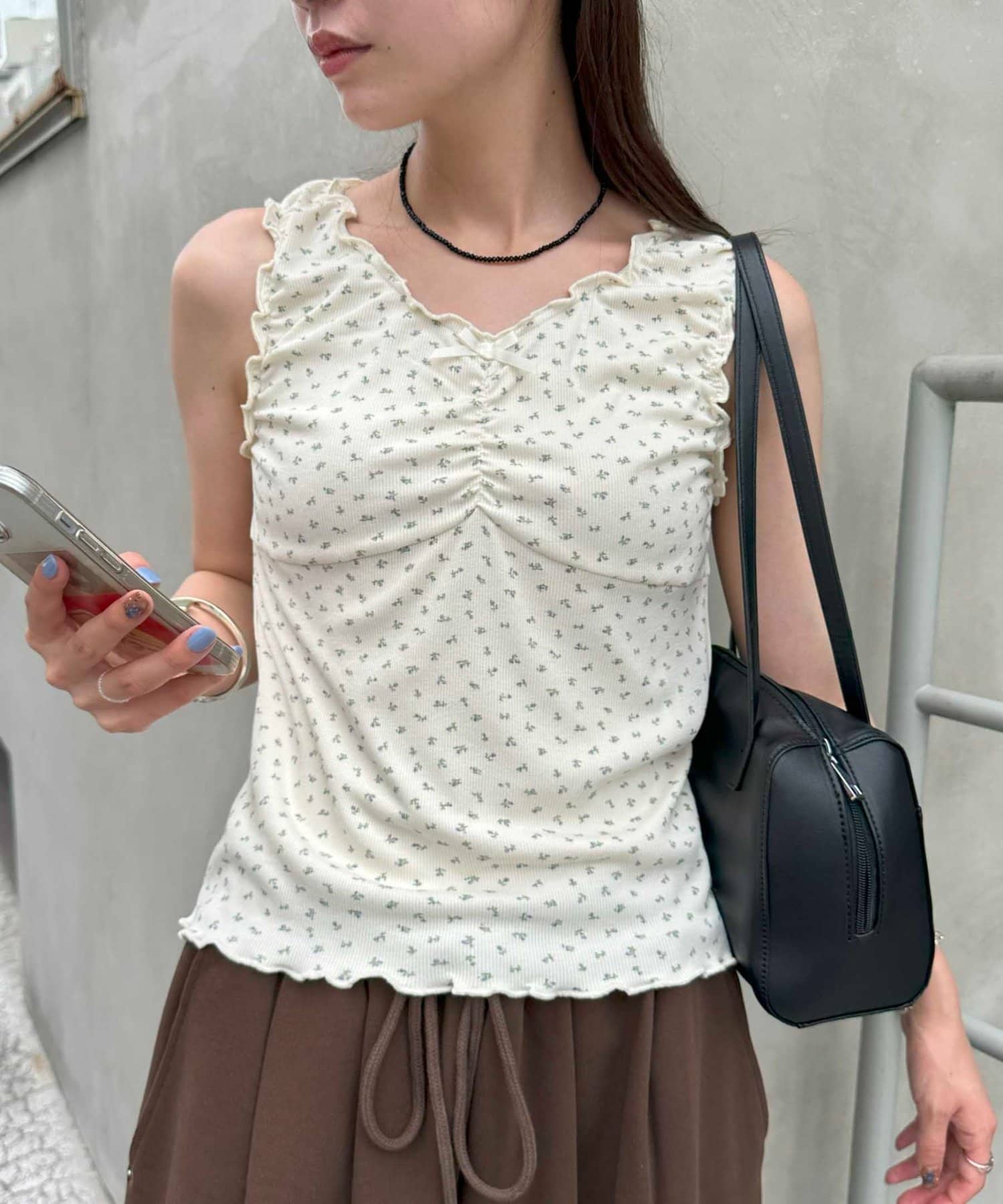 DISCOAT(ディスコート) 【umm.】メロー前リボンタンク