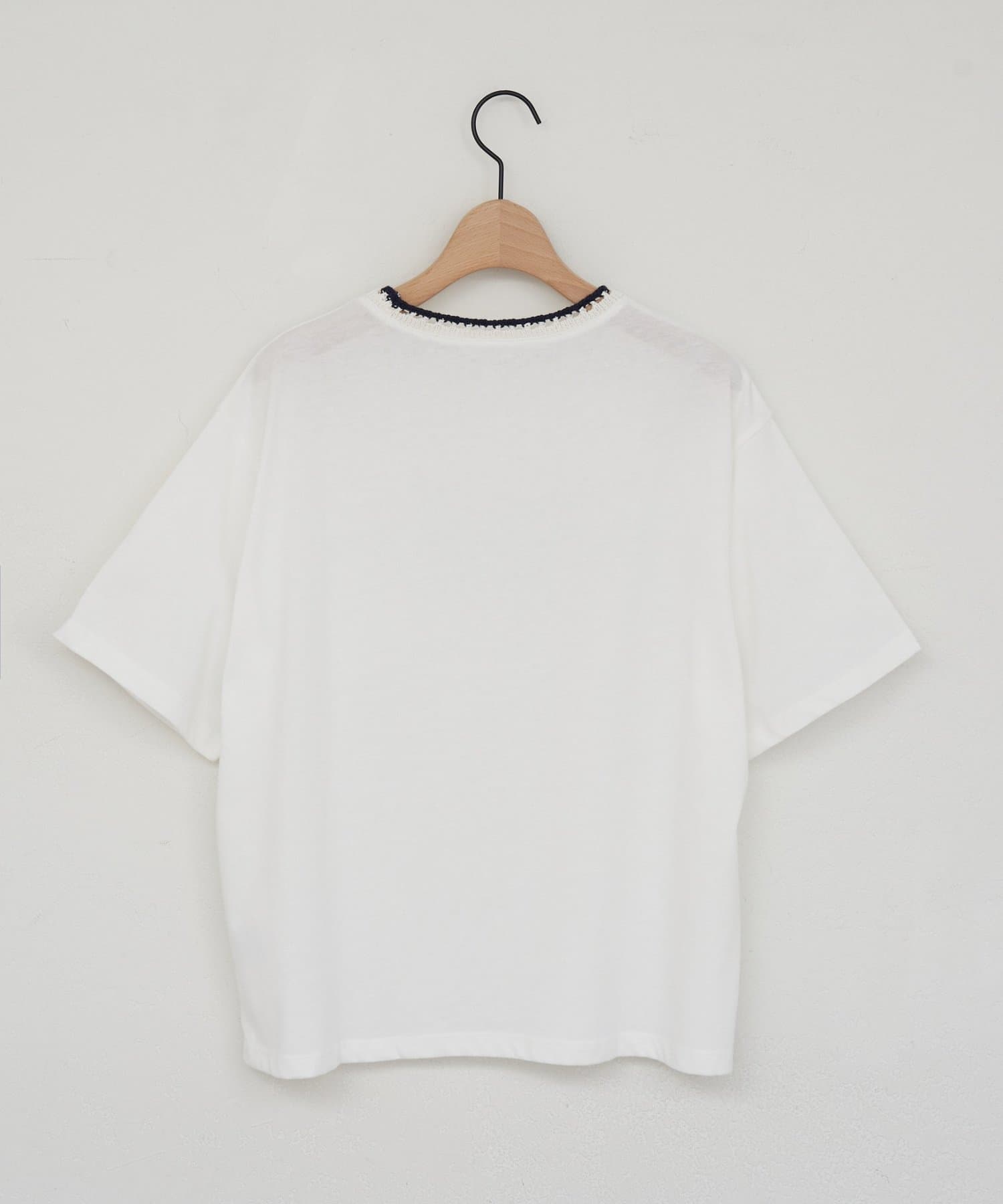 DISCOAT(ディスコート) 【WEB限定】衿編みロゴTシャツ