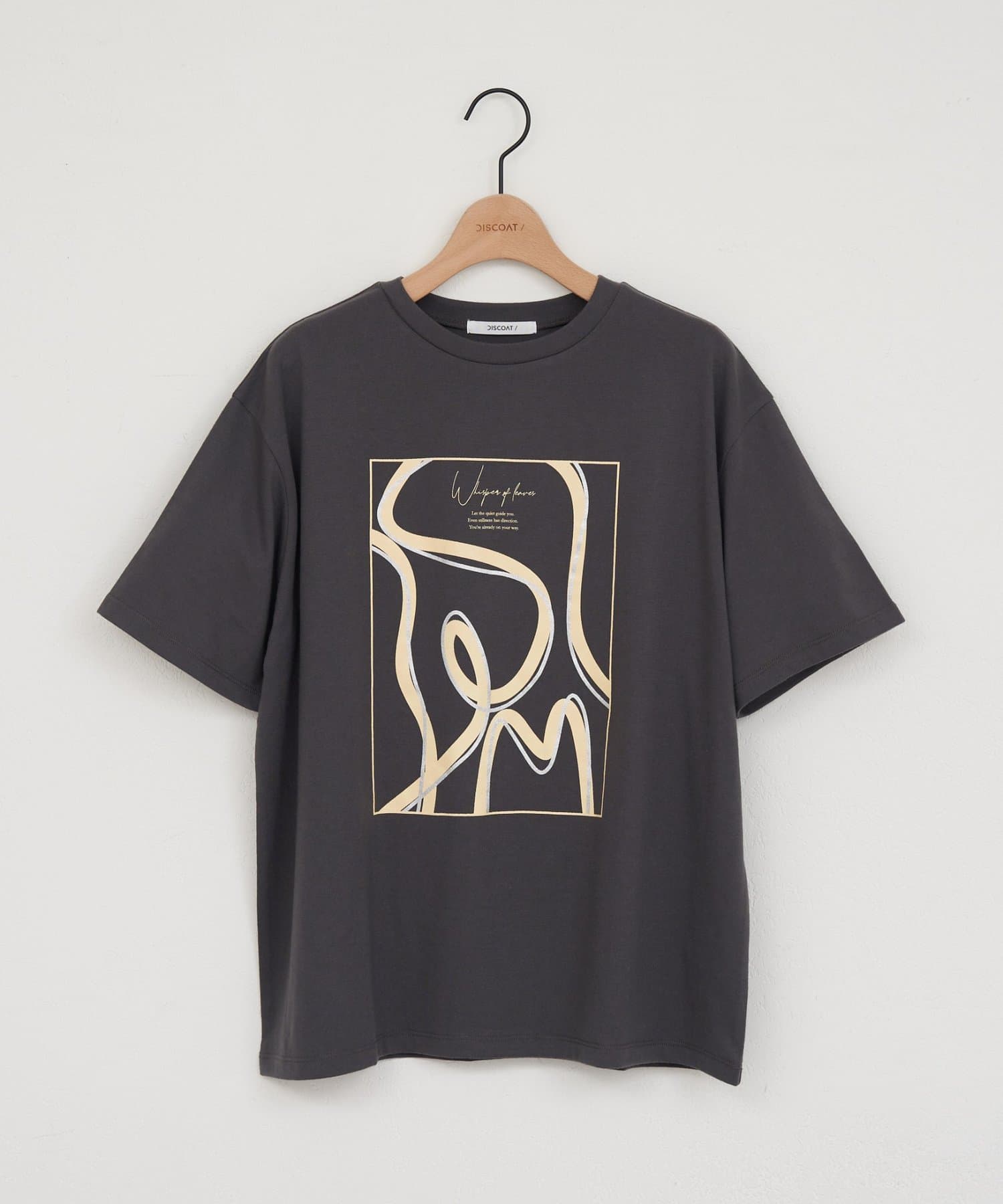 DISCOAT(ディスコート) 【WEB限定】アート箔プリントTシャツ