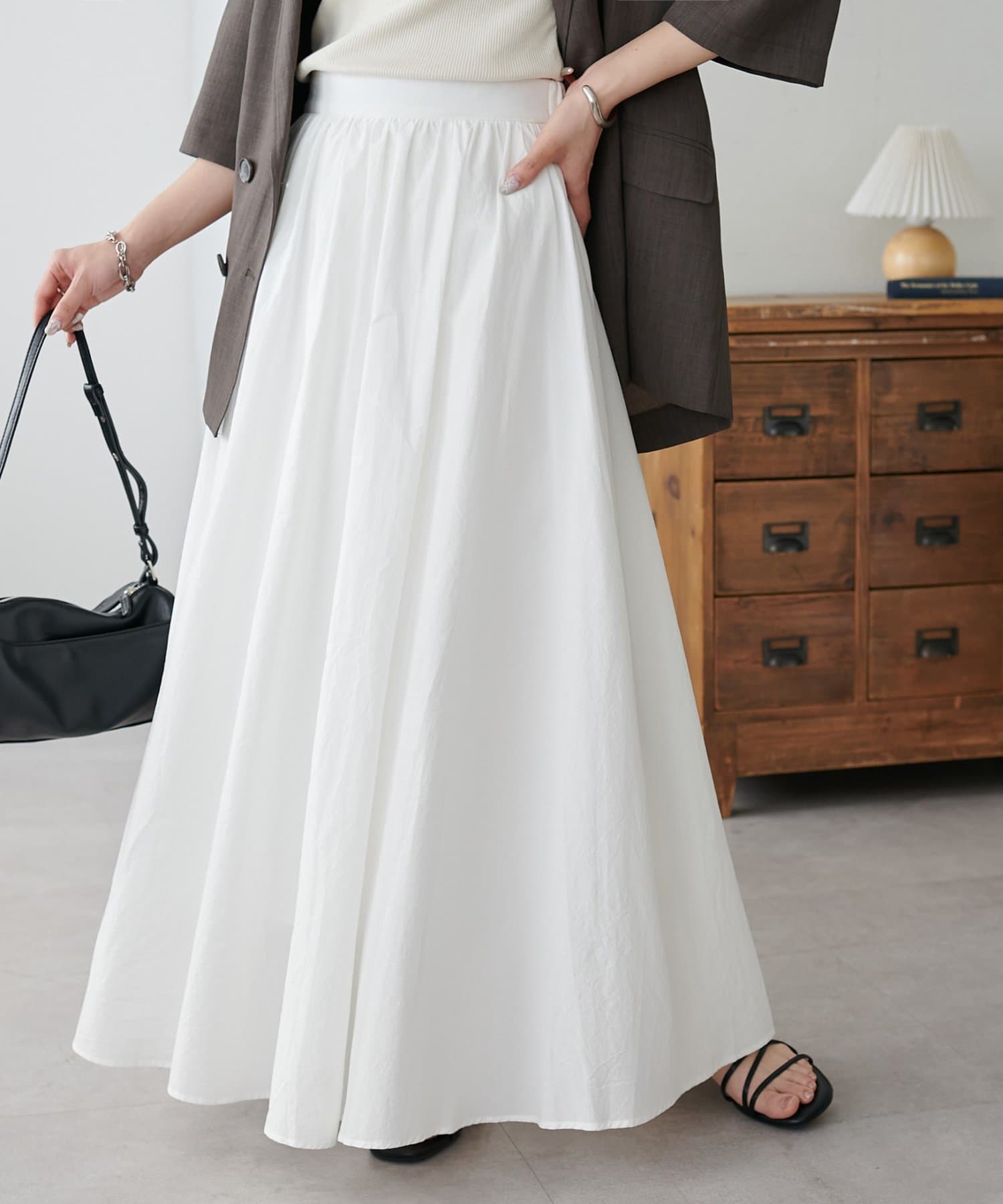 DISCOAT(ディスコート) ギャザーフレアスカート