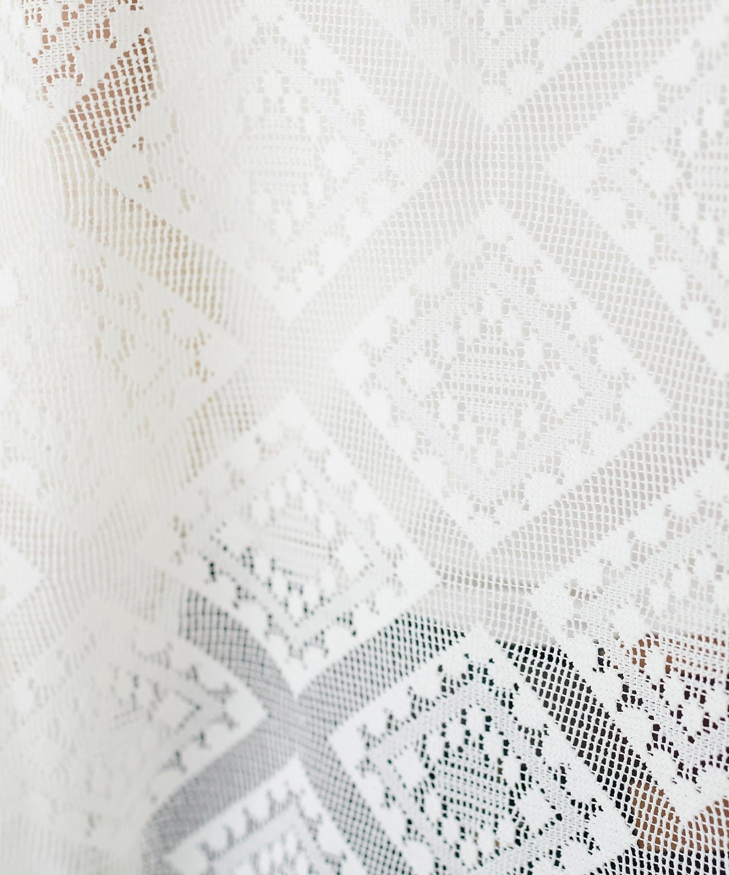 DISCOAT(ディスコート) 【WEB限定】ダイヤ柄レースシャツ