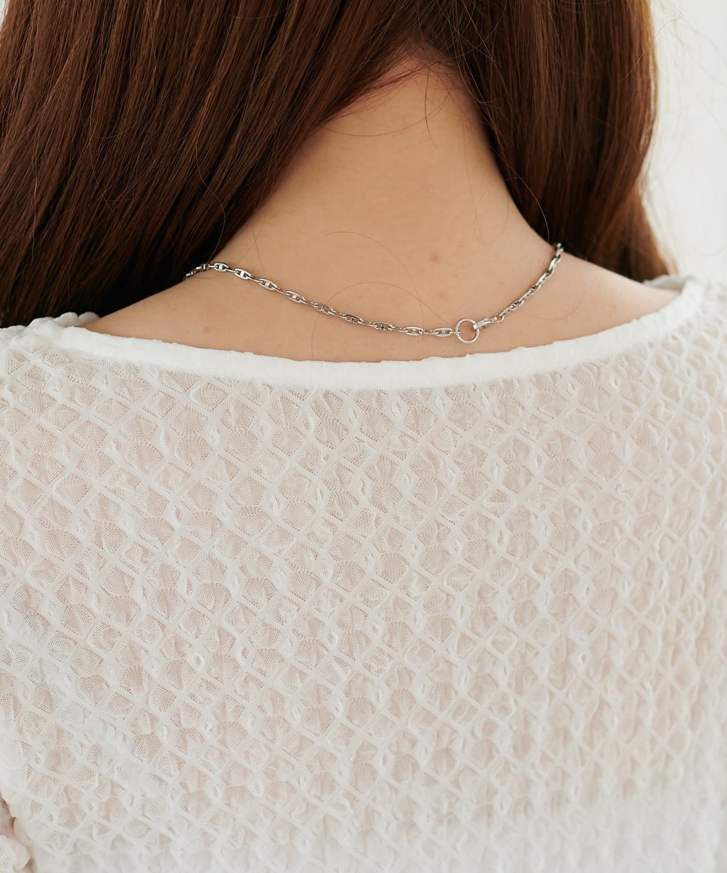 DISCOAT(ディスコート) 【WEB限定】ジャガードドレープ半袖プルオーバー