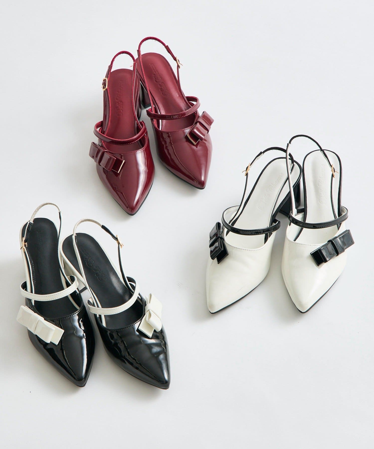 Belle Charme(ベルシャルム) Elegant Ribbon Mules