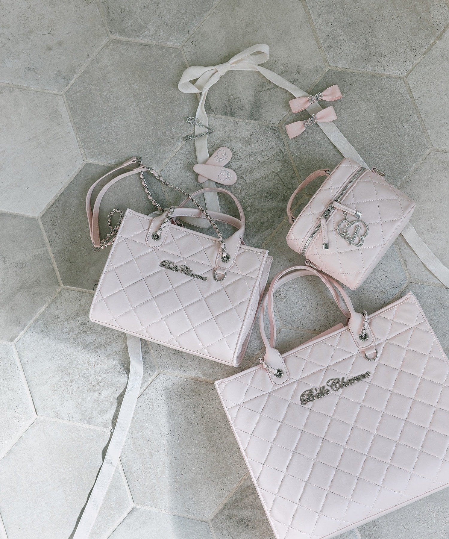 Belle Charme(ベルシャルム) Belle Charme Quilted Mini Tote