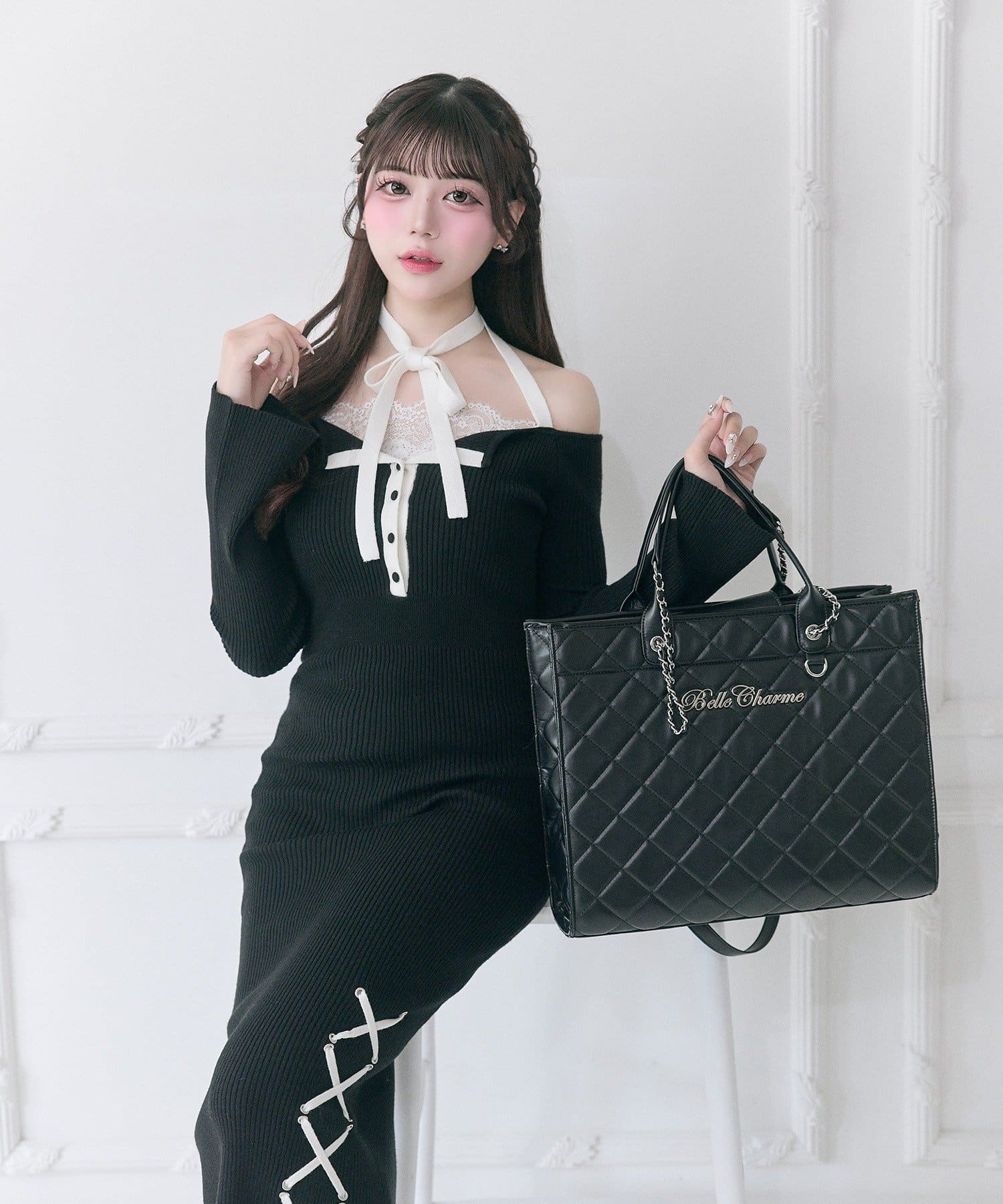 Belle Charme(ベルシャルム) Belle Charme Quilted Carry on Tote