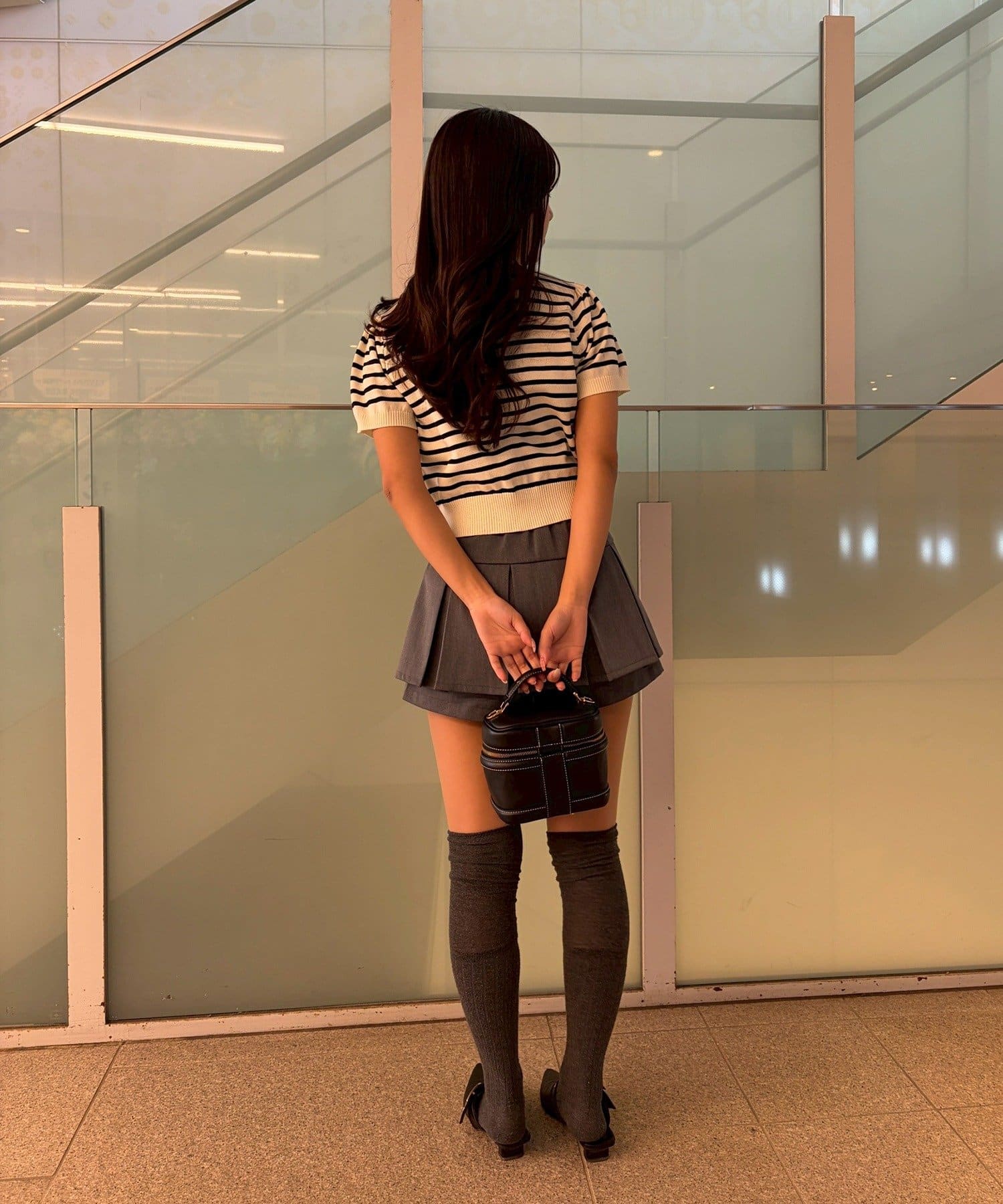 NICE CLAUP / OLIVE des OLIVE OUTLET(ナイスクラップ  / オリーブ デ オリーブ アウトレット) 【continuer】レースボウタイニット