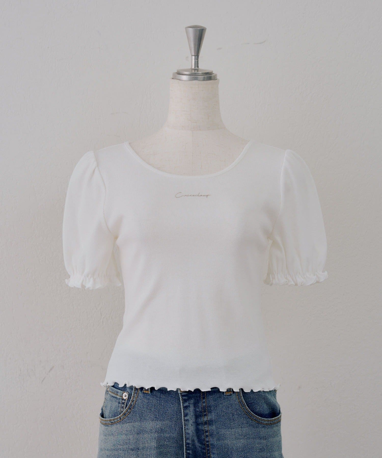 NICE CLAUP / OLIVE des OLIVE OUTLET(ナイスクラップ  / オリーブ デ オリーブ アウトレット) 【continuer】ラメロゴパフT