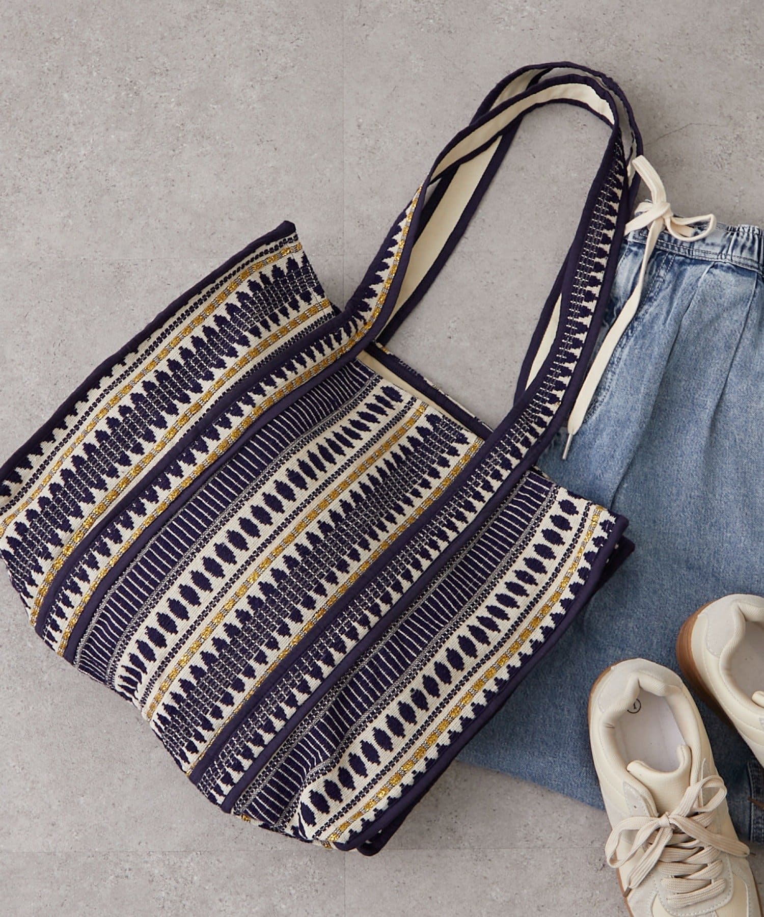 Remind me and forever(リマインドミーアンドフォーエバー) 【nane】【Insida Series】ルレックスジャガードトートバッグ