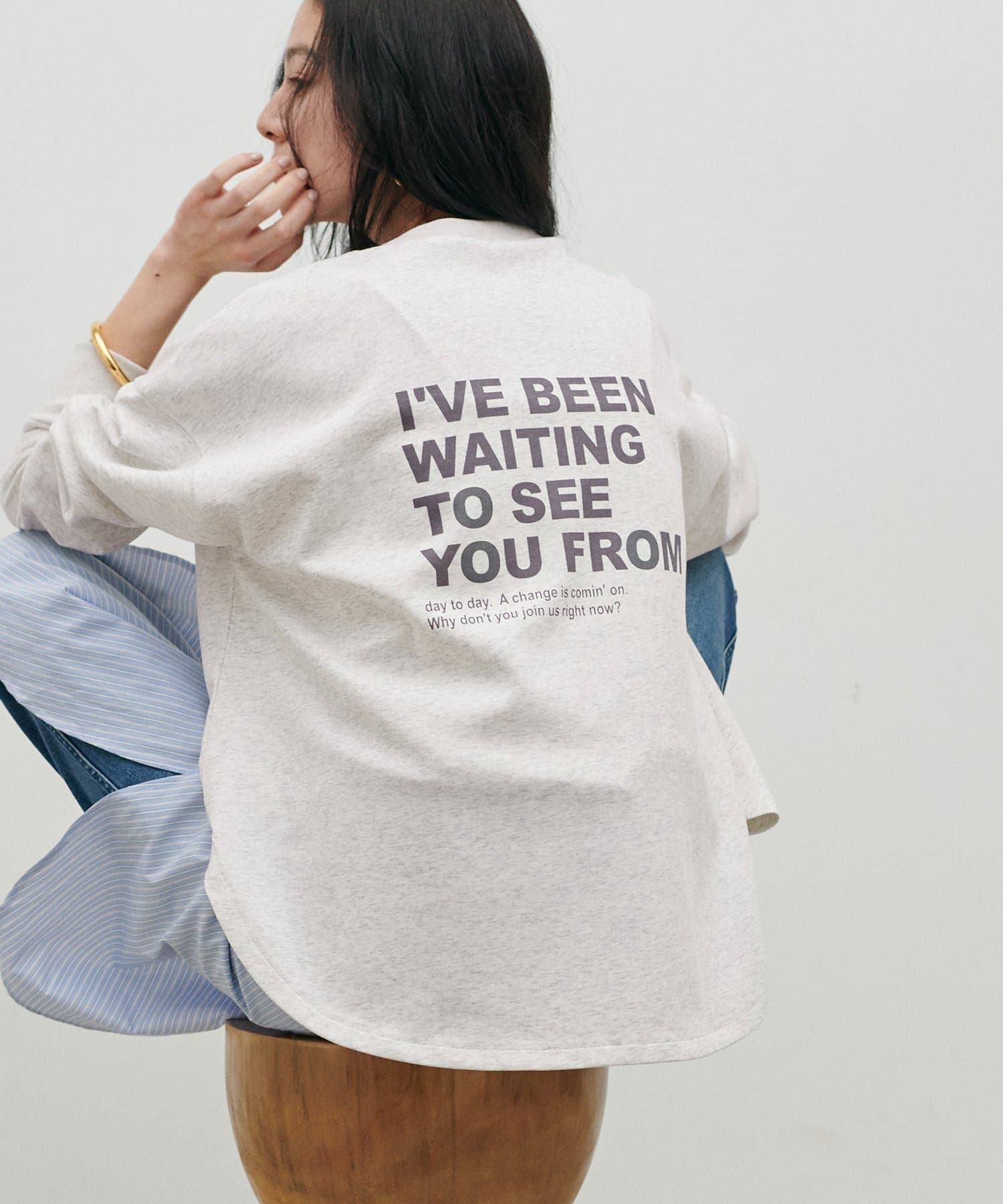 LARUTA(ラルータ) 【LARUTA】ロゴBIGスウェットタッチダンボールプルオーバー