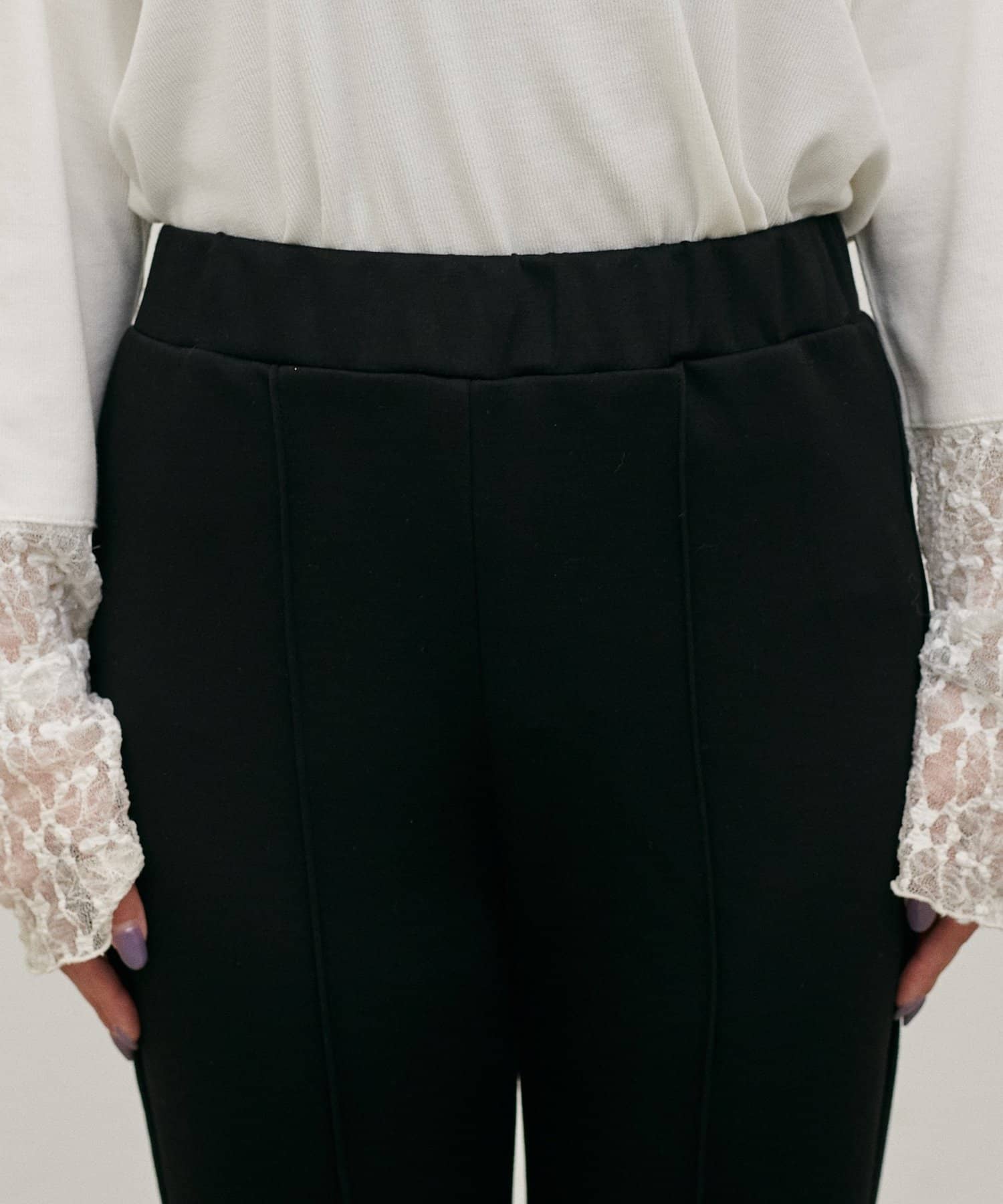 LARUTA(ラルータ) 【LARUTA】ボンディングセミフレアパンツ