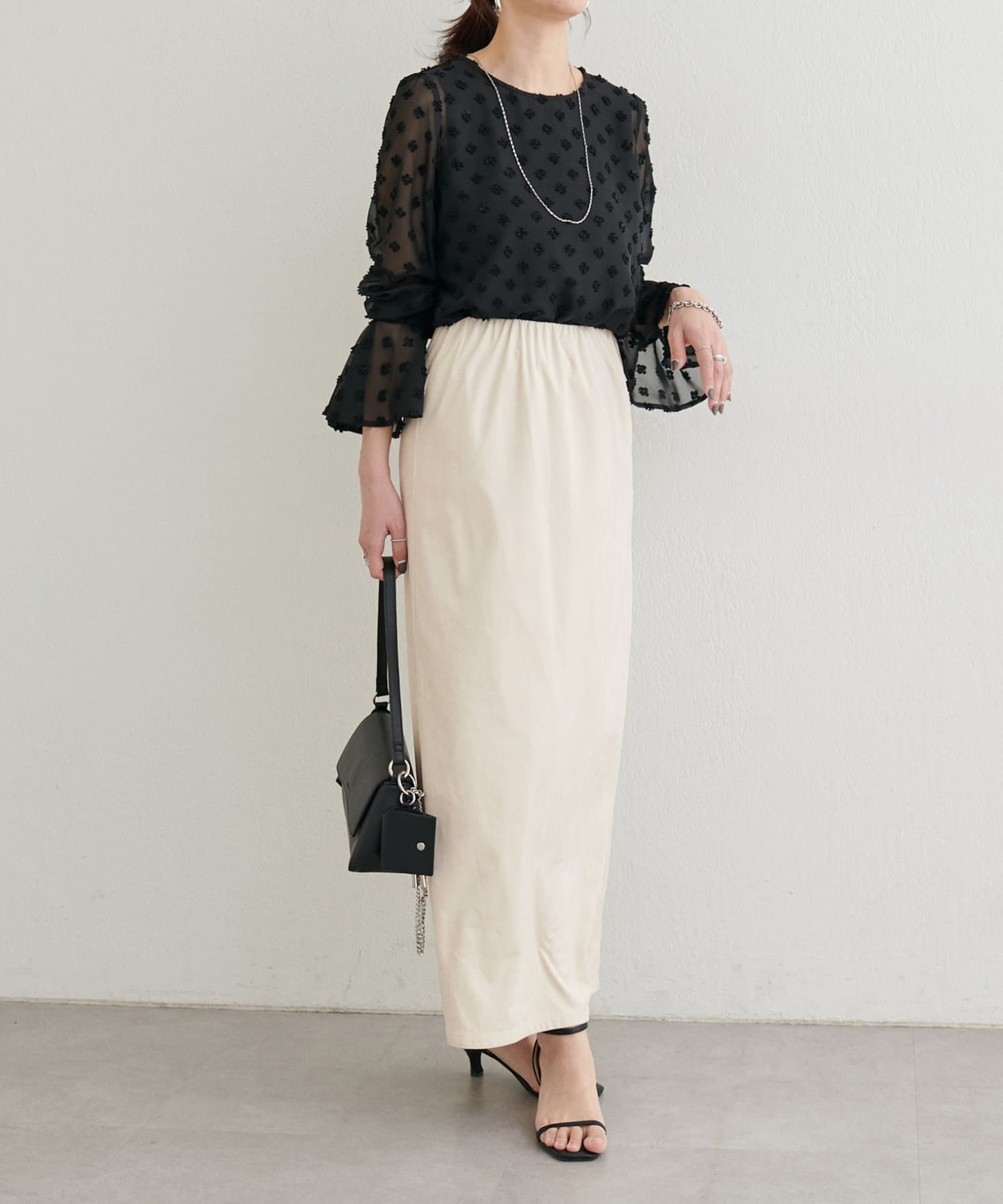 LARUTA(ラルータ) 【LARUTA】ストレッチスウェードスカート