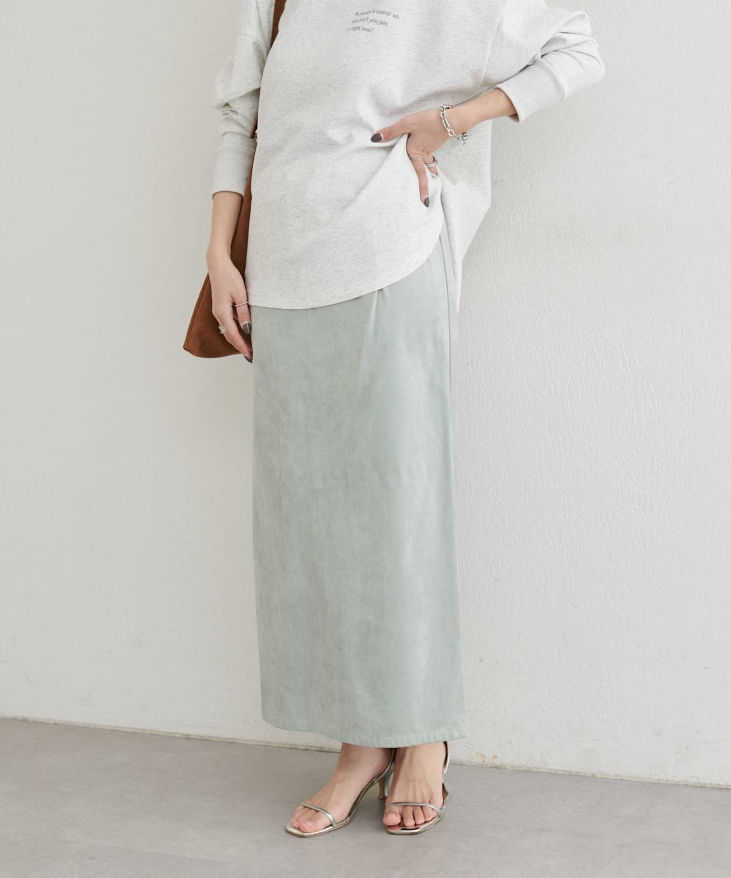 LARUTA(ラルータ) 【LARUTA】ストレッチスウェードスカート