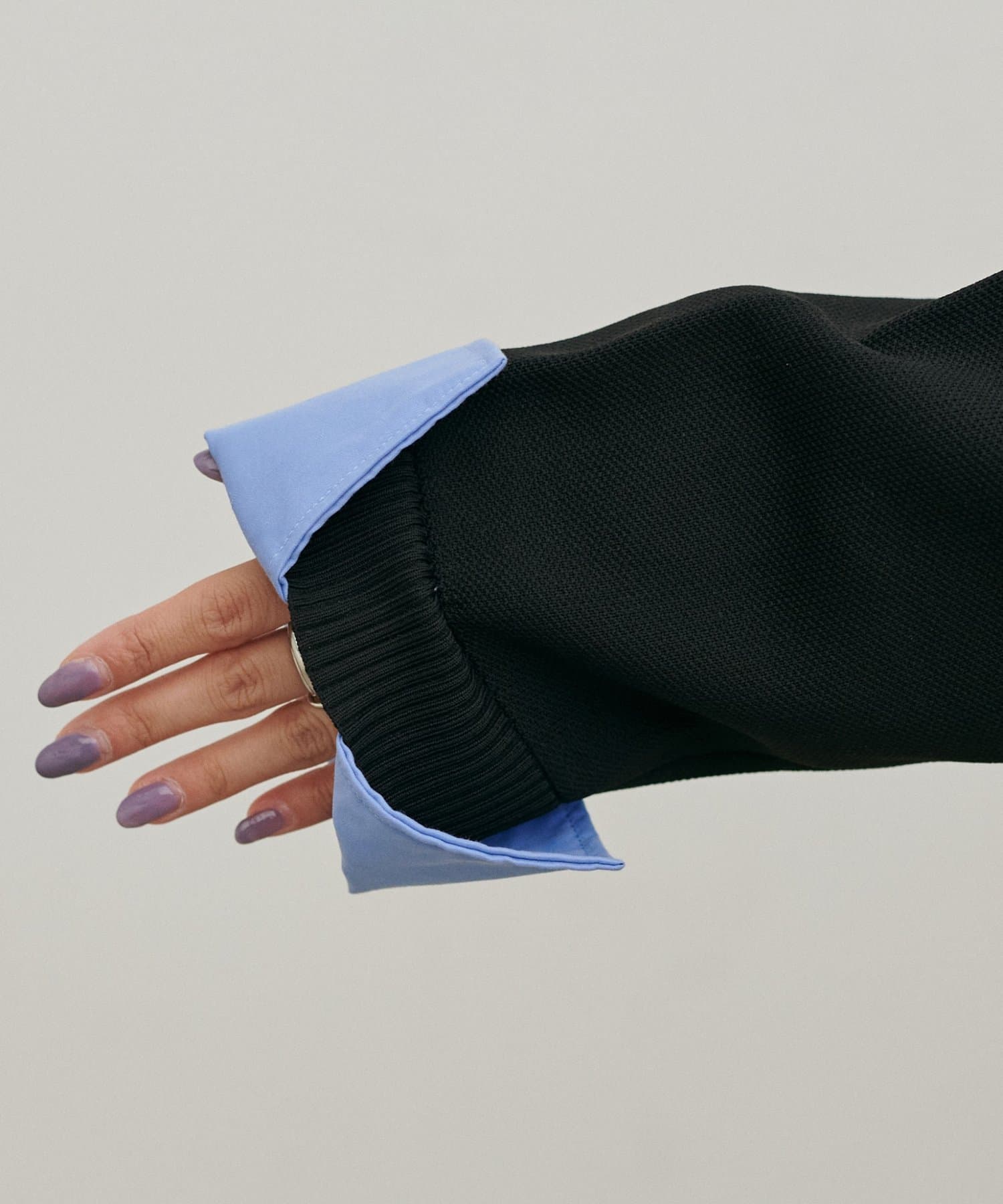 LARUTA(ラルータ) 【LARUTA】ポリ100シャツレイヤード風カーデ