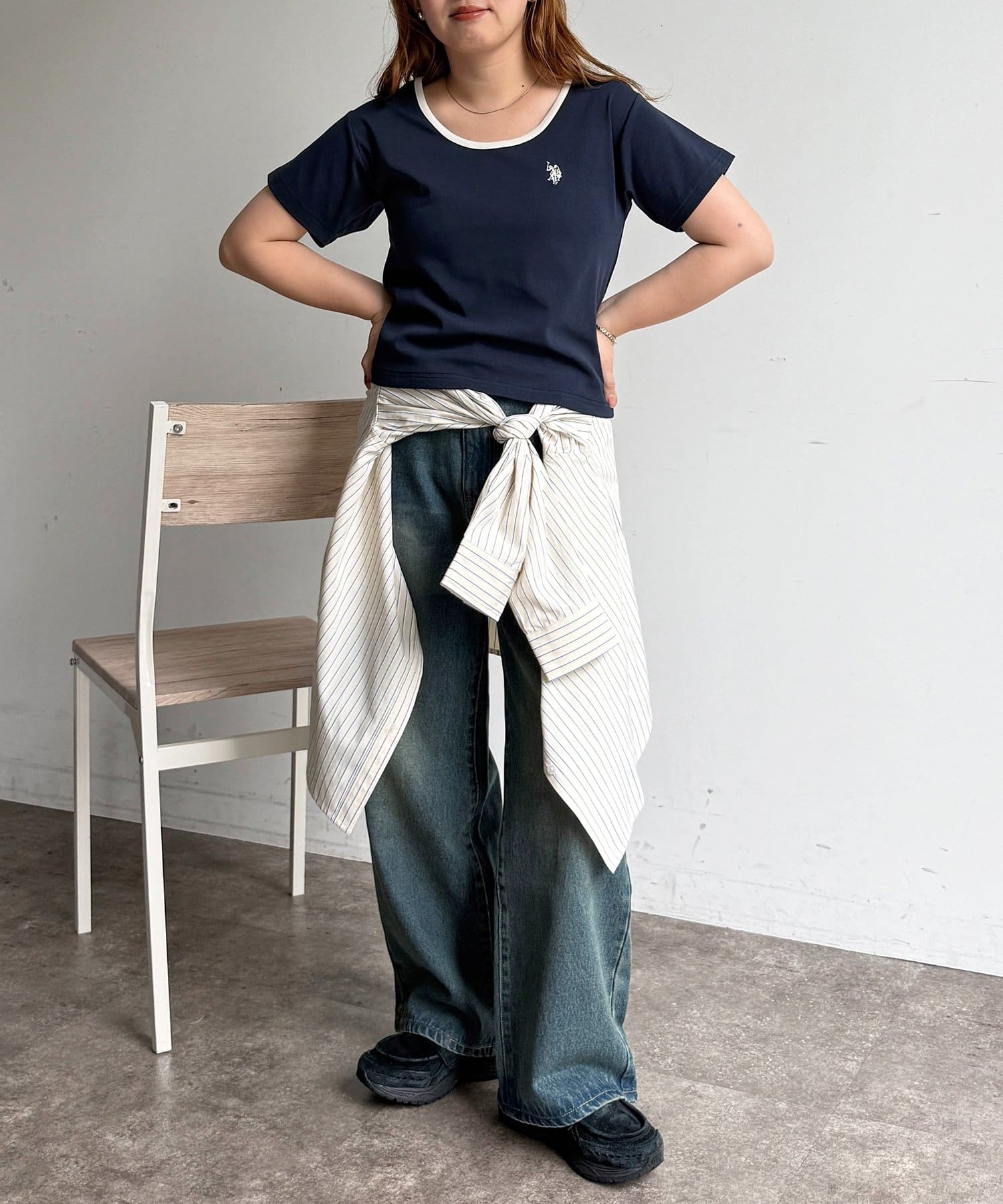 CPCM(シーピーシーエム) 【U.S. POLO ASSN.】UネックT