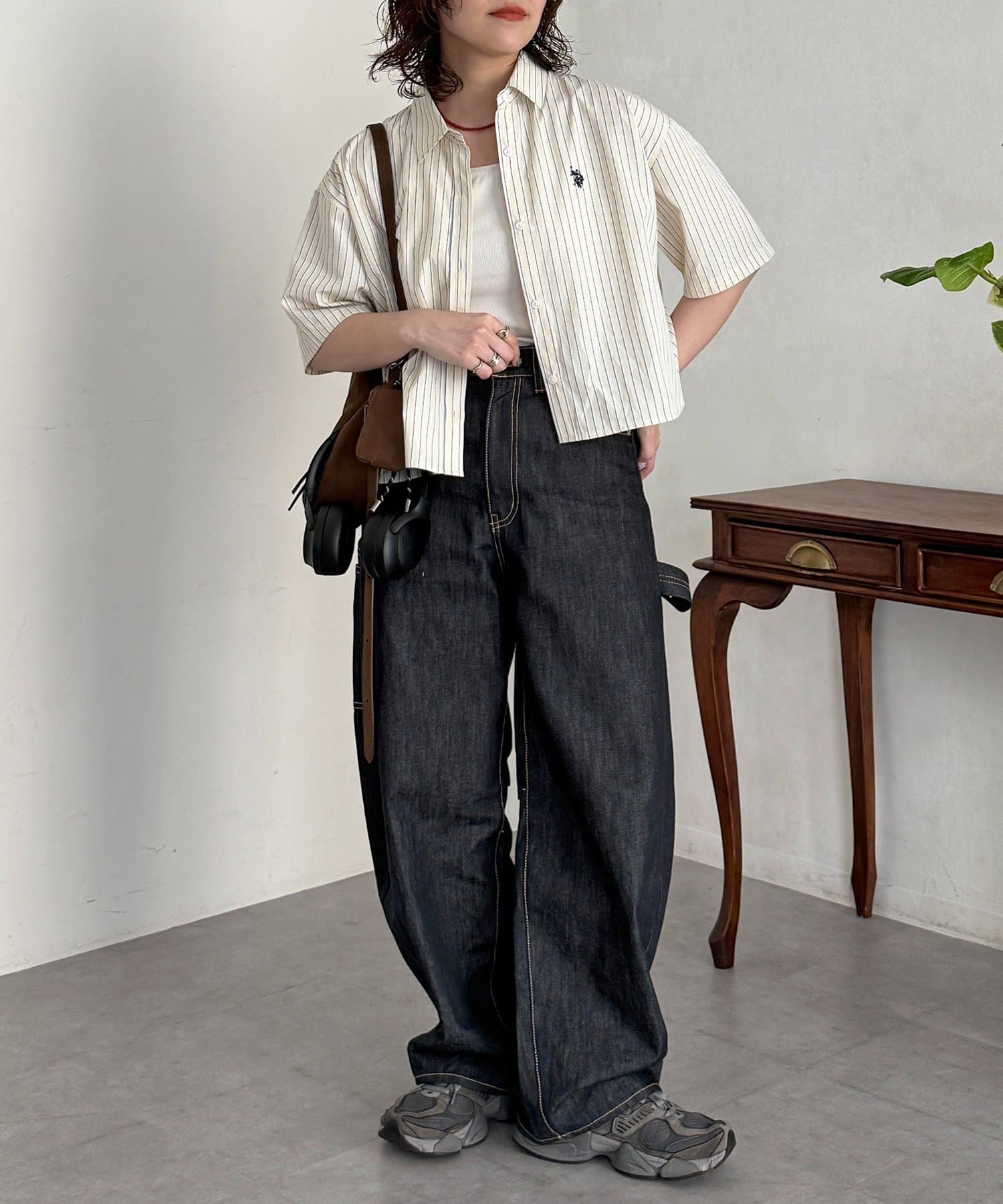 CPCM(シーピーシーエム) 【U.S. POLO ASSN.】クロップドシャツ