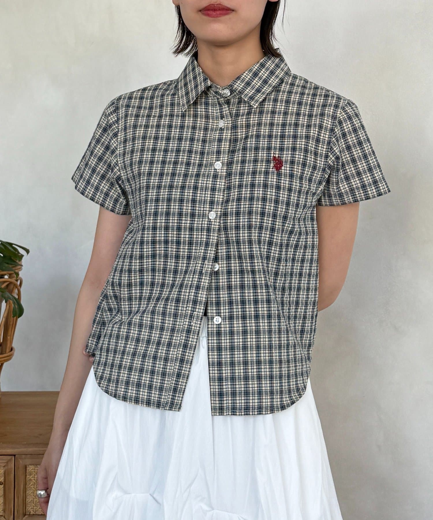 CPCM(シーピーシーエム) 【U.S. POLO ASSN.】シアサッカーミニシャツ