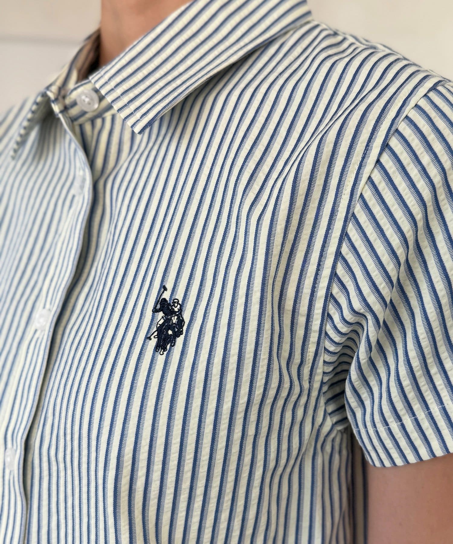 CPCM(シーピーシーエム) 【U.S. POLO ASSN.】シアサッカーミニシャツ