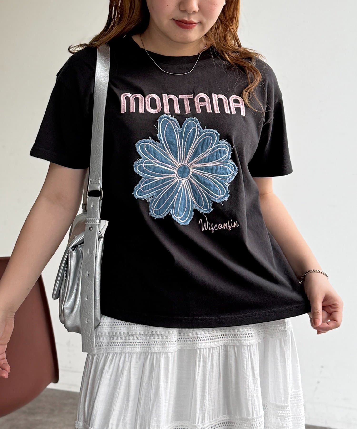 CPCM(シーピーシーエム) デニムアップリケコンパクトT