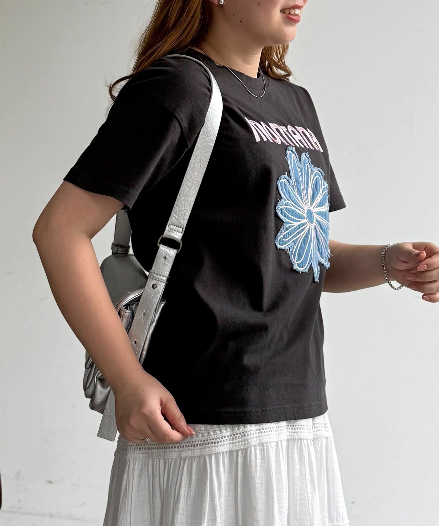 CPCM(シーピーシーエム) デニムアップリケコンパクトT