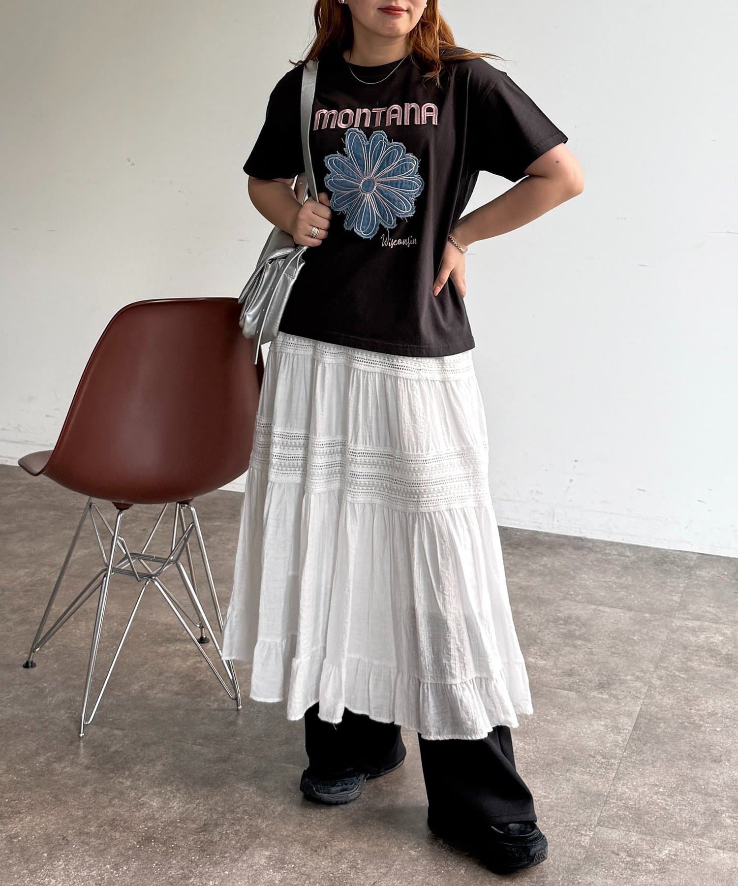 CPCM(シーピーシーエム) デニムアップリケコンパクトT