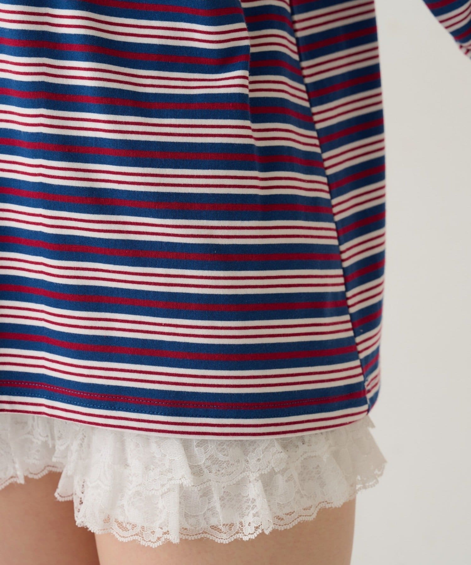 WHO’S WHO gallery(フーズフーギャラリー) マルチボーダーギャザーポロ