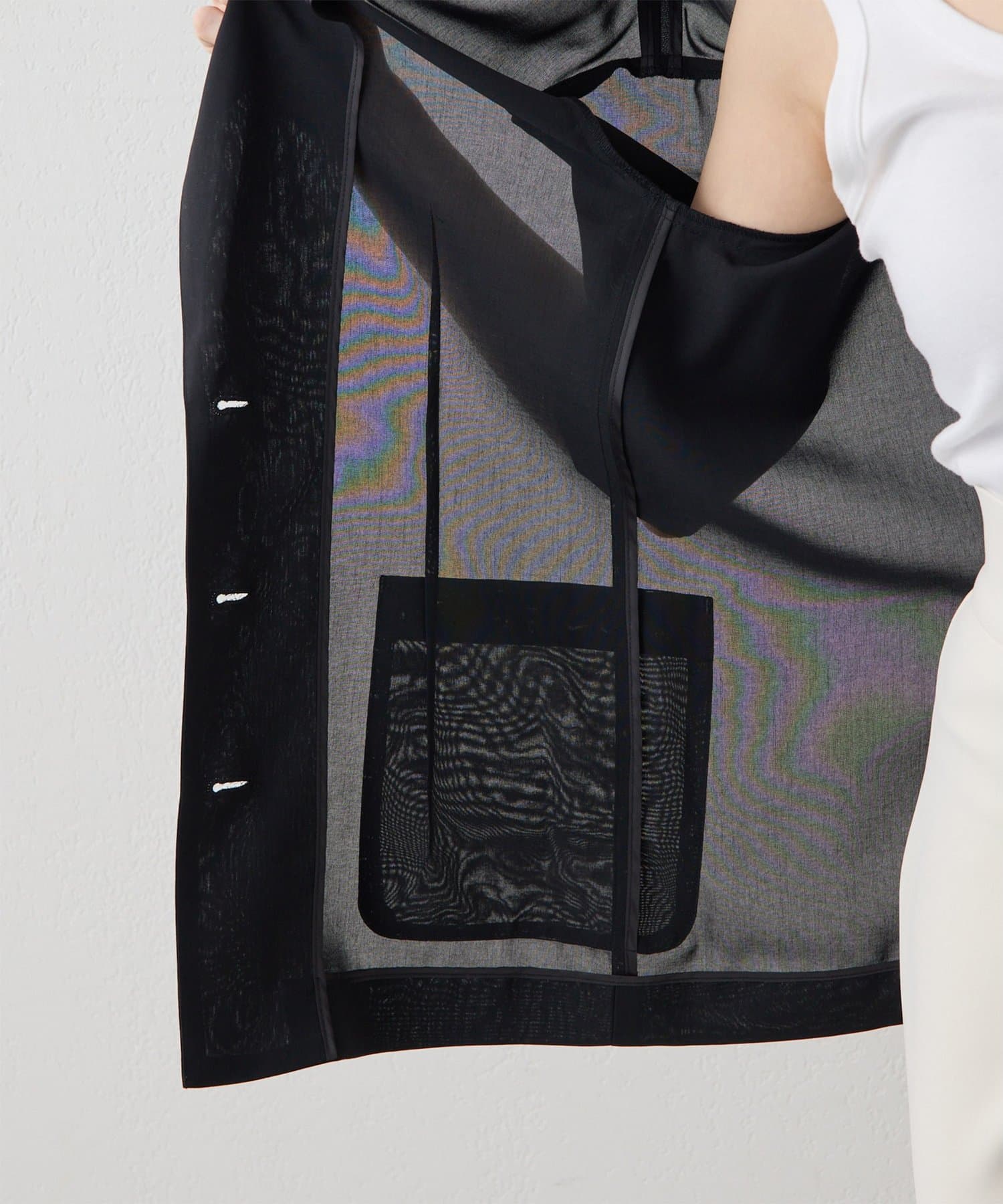 Whim Gazette(ウィム ガゼット) 【THE PAUSE】シアーハーフスリーブジャケット