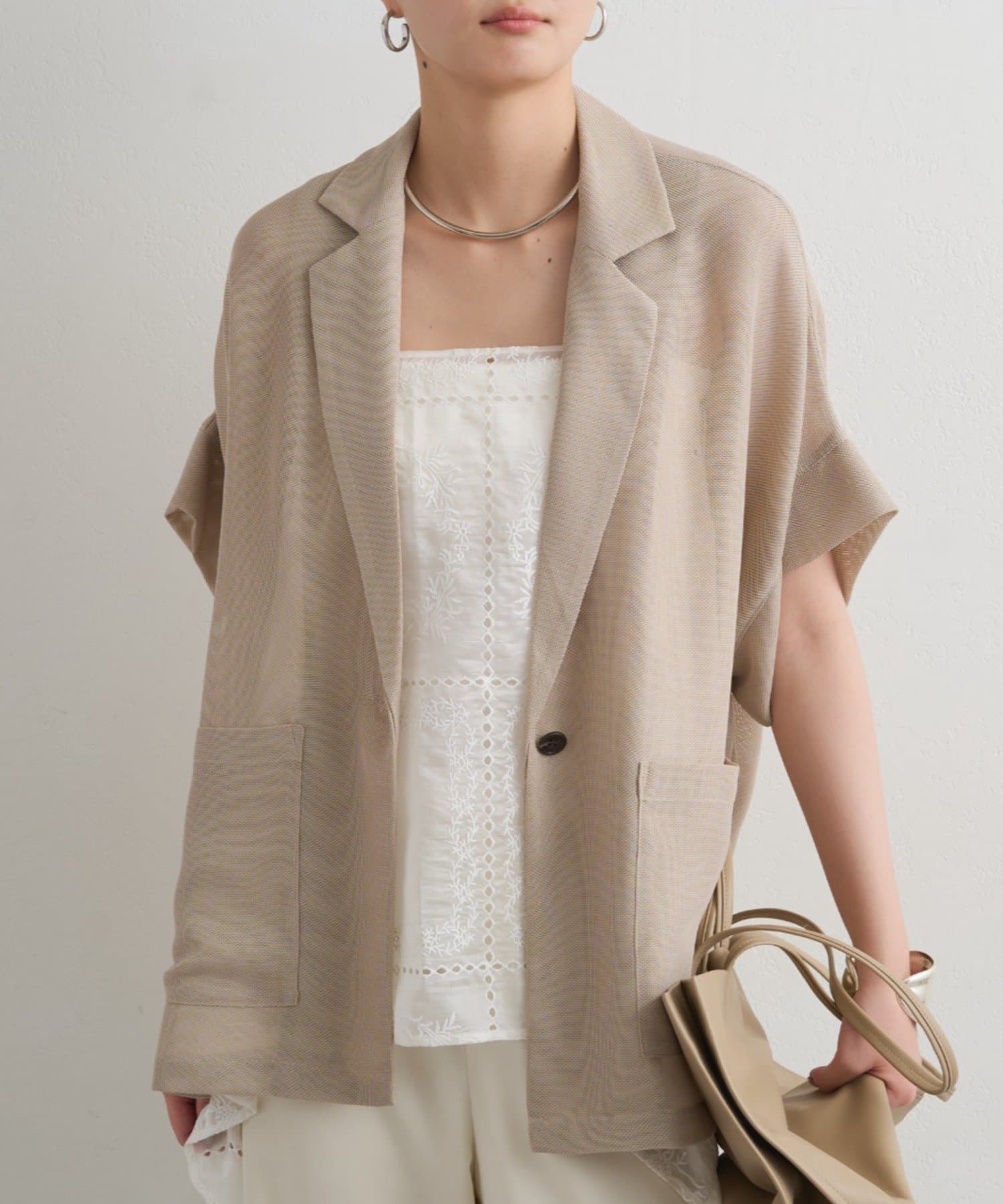 LOUNGEDRESS(ラウンジドレス) 半袖メッシュジャケット