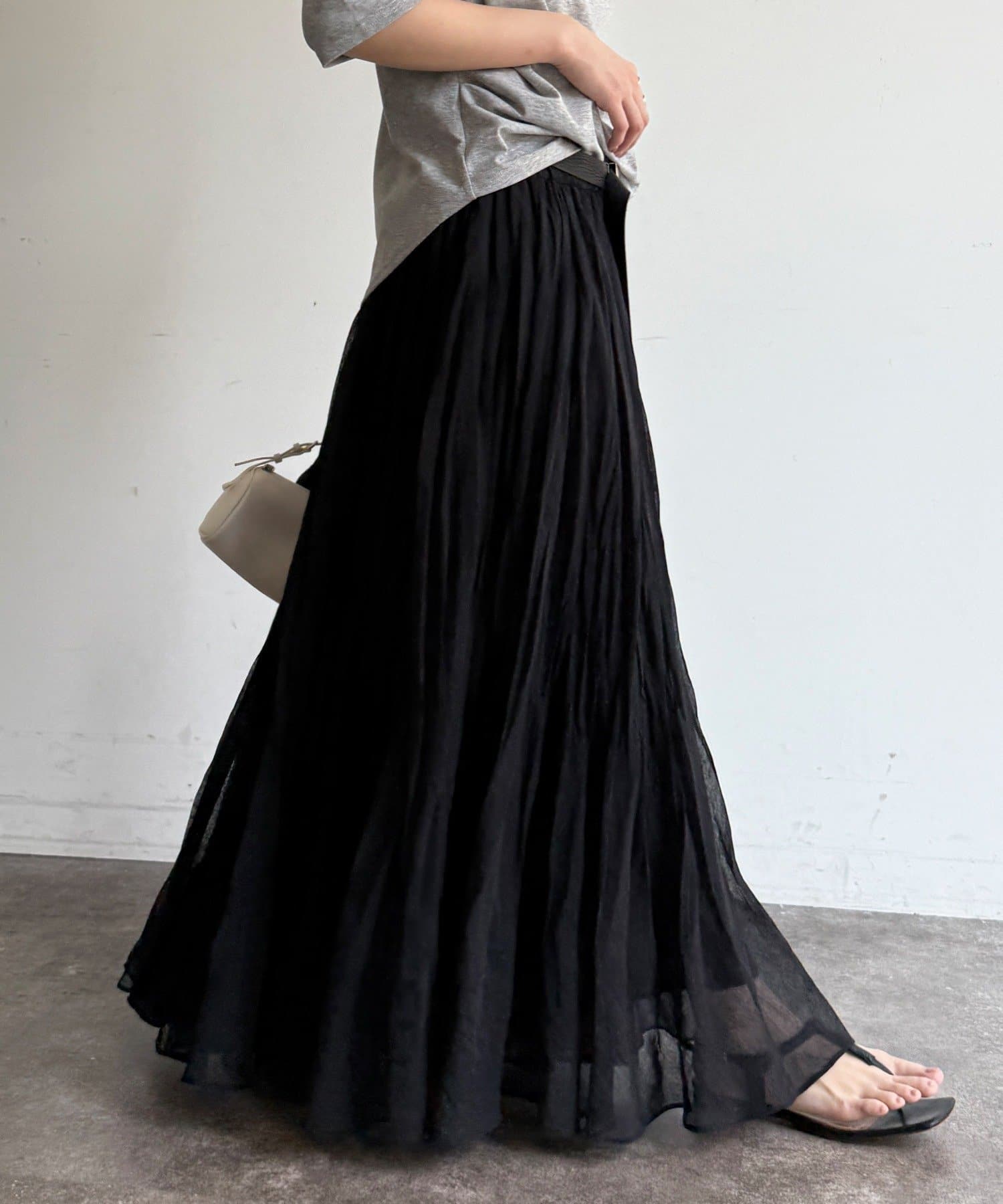 DOUDOU(ドゥドゥ) ランダムプリーツボリュームスカート