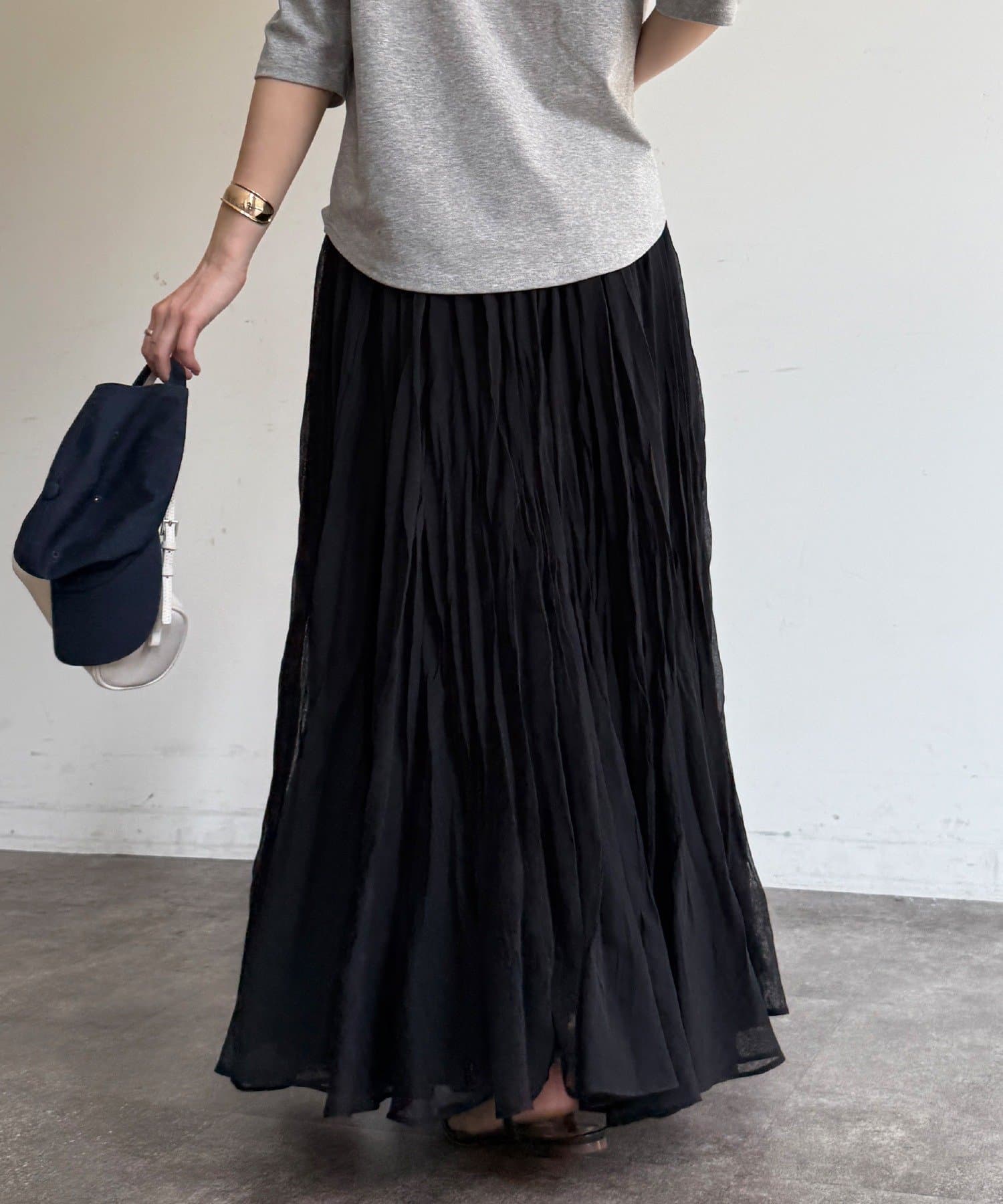 DOUDOU(ドゥドゥ) ランダムプリーツボリュームスカート