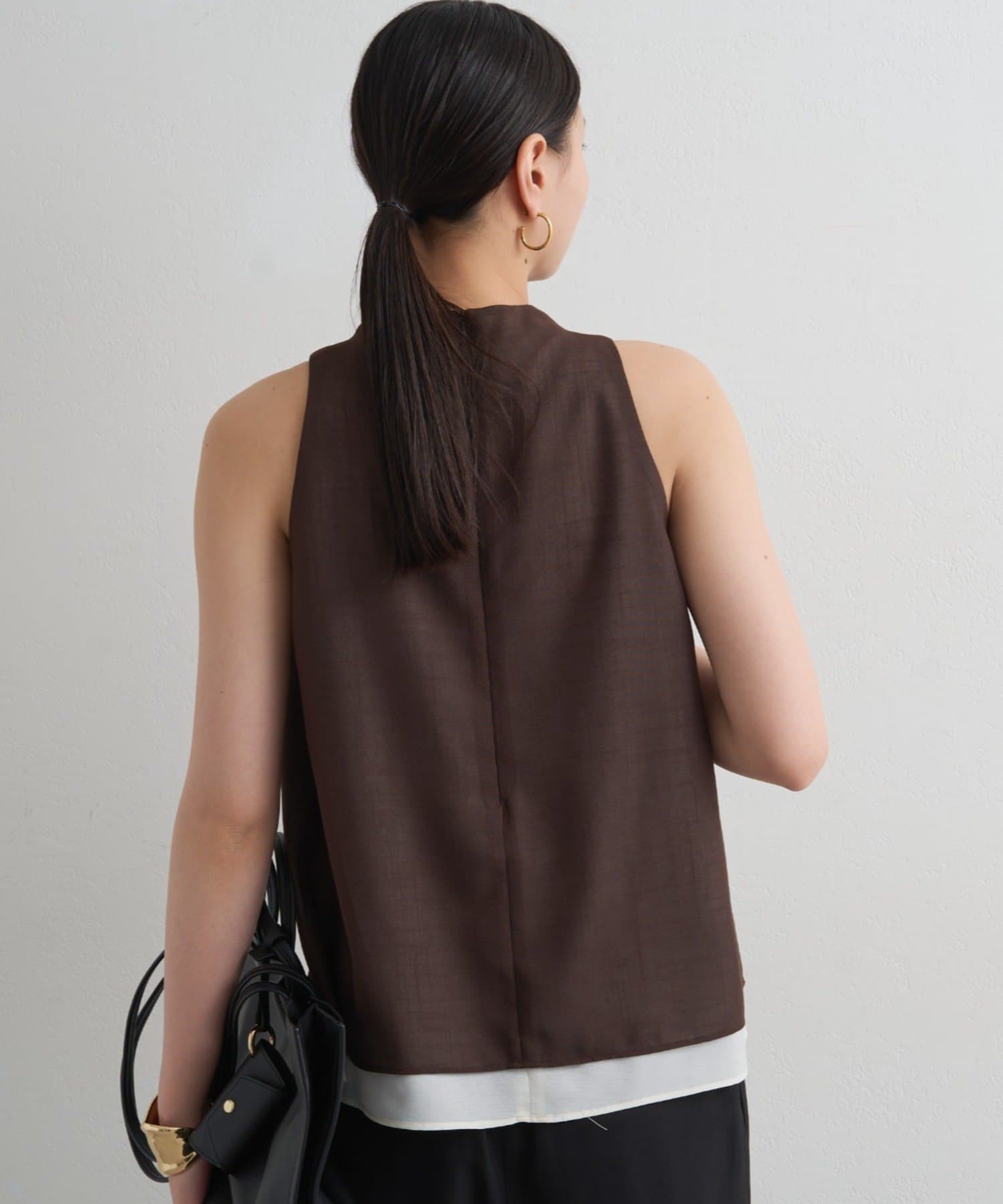 LOUNGEDRESS(ラウンジドレス) 麻調ドレープブラウス