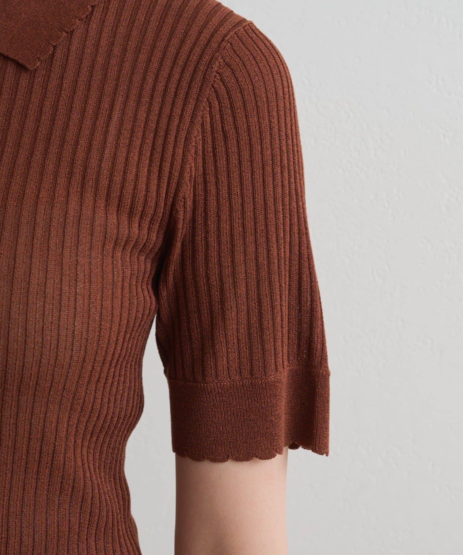 LOUNGEDRESS(ラウンジドレス) シアーリブポロニット