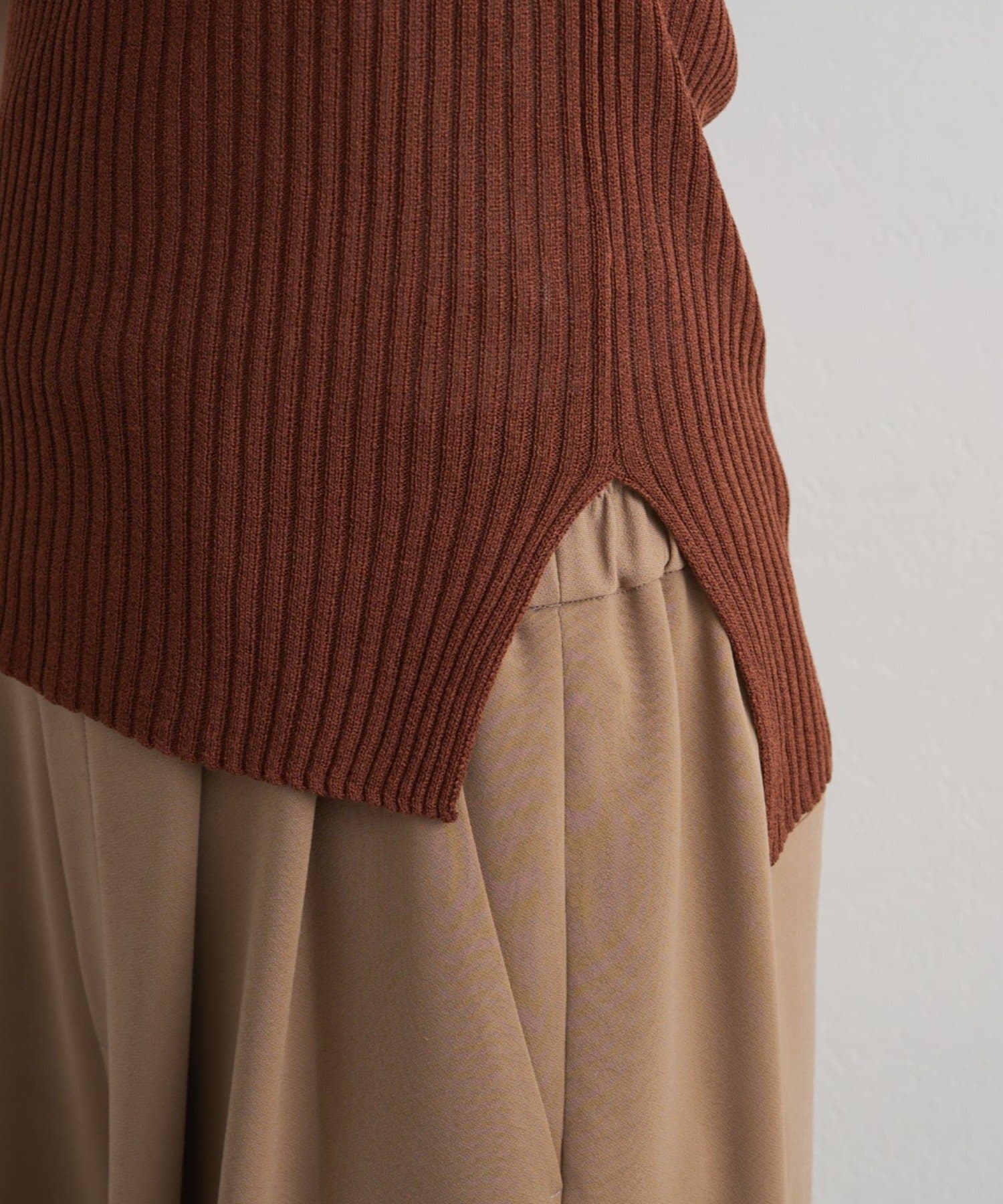 LOUNGEDRESS(ラウンジドレス) シアーリブポロニット