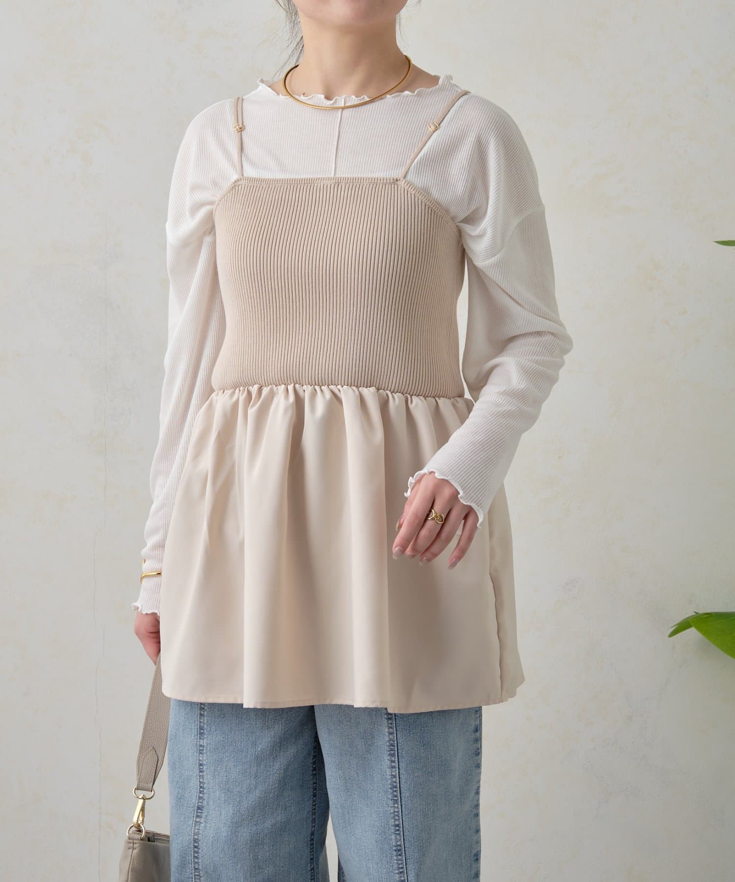 Jena　espace merveilleux(ジェナ　エスパスメルヴェイユ) 【さわ企画】【WEB限定】シアーセットビスチェ