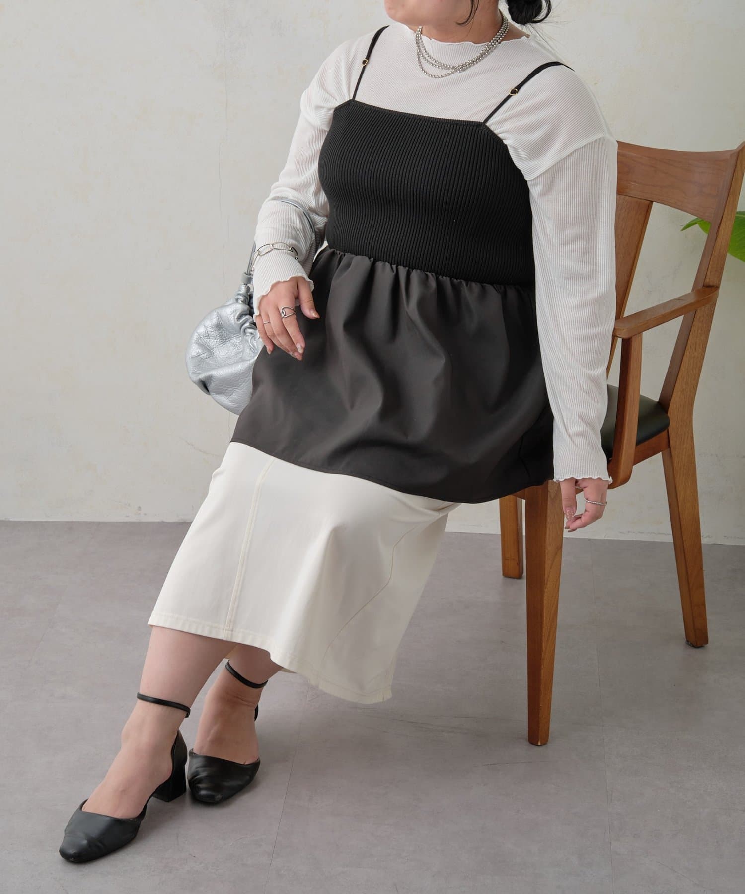 Jena　espace merveilleux(ジェナ　エスパスメルヴェイユ) 【さわ企画】【WEB限定】シアーセットビスチェ