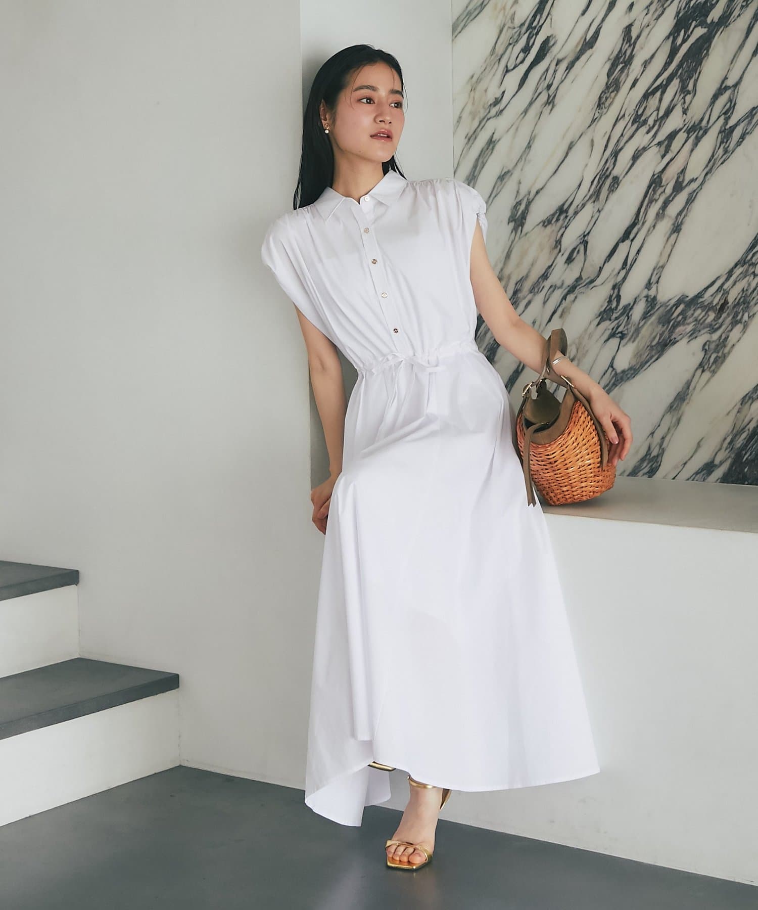 La boutique BonBon(ラブティックボンボン) フレンチバルーンスリーブワンピース