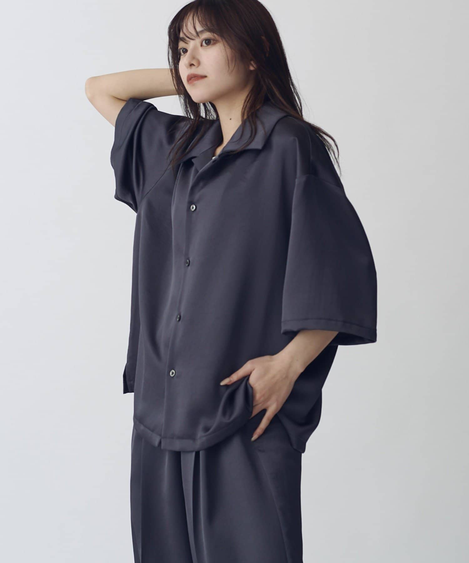 Lui's(ルイス) ヴィンテージサテンボクシーショトスリーブ