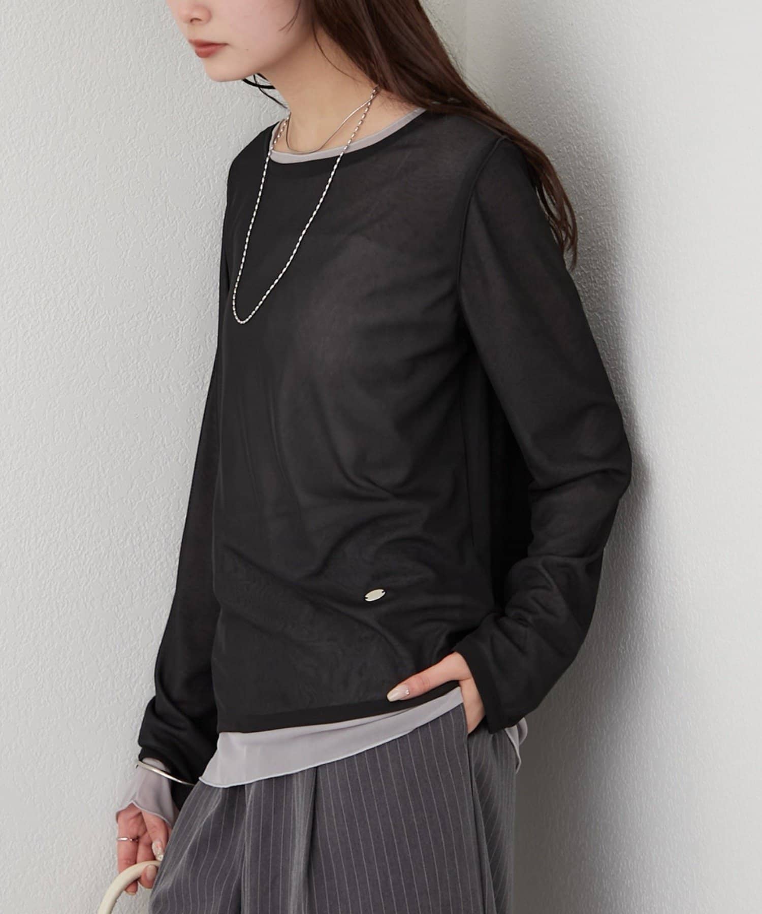 mystic(ミスティック) レイヤードシアーロンT