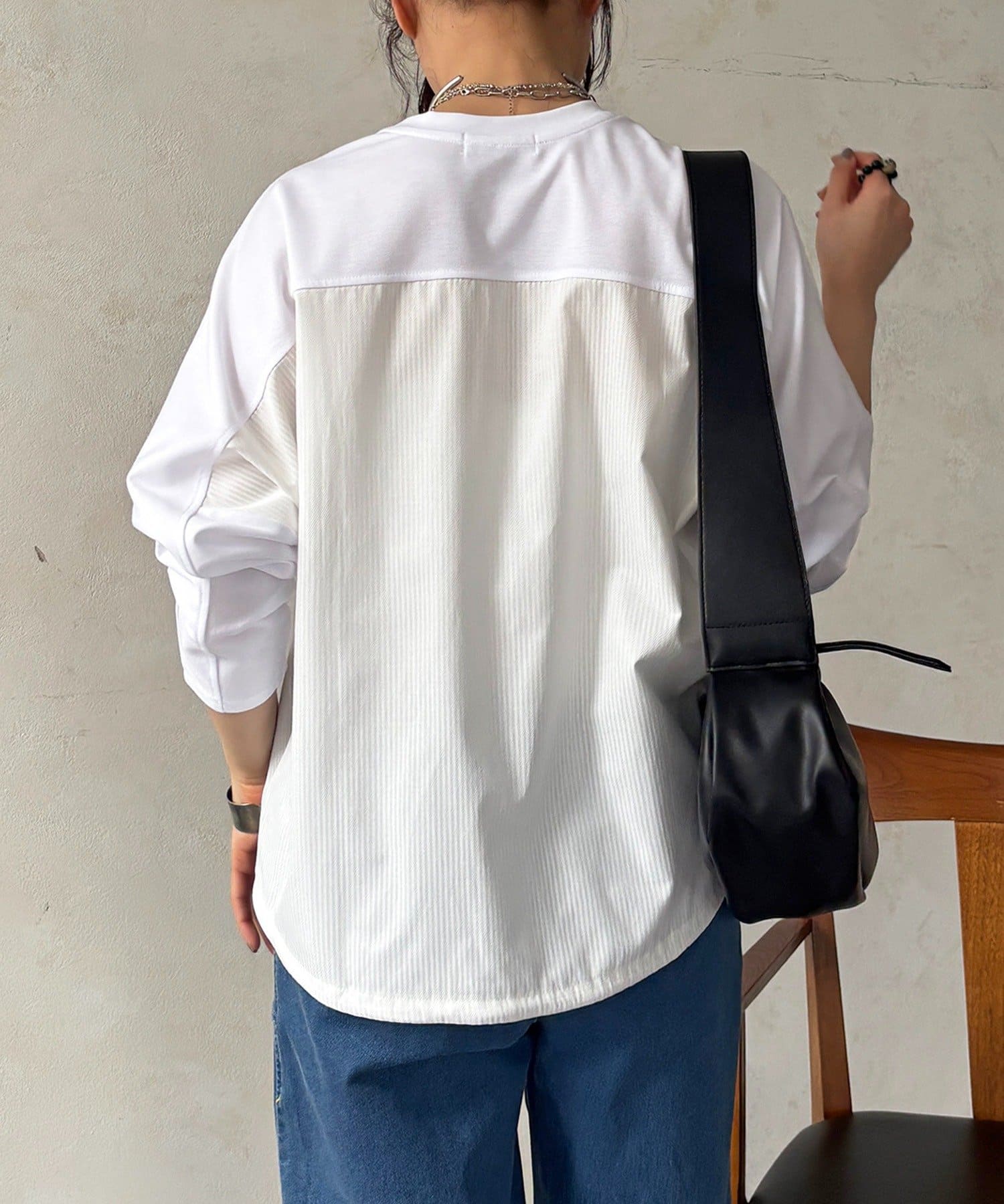 un dix cors(アンディコール) ポンチローマバック切り替えプルオーバー