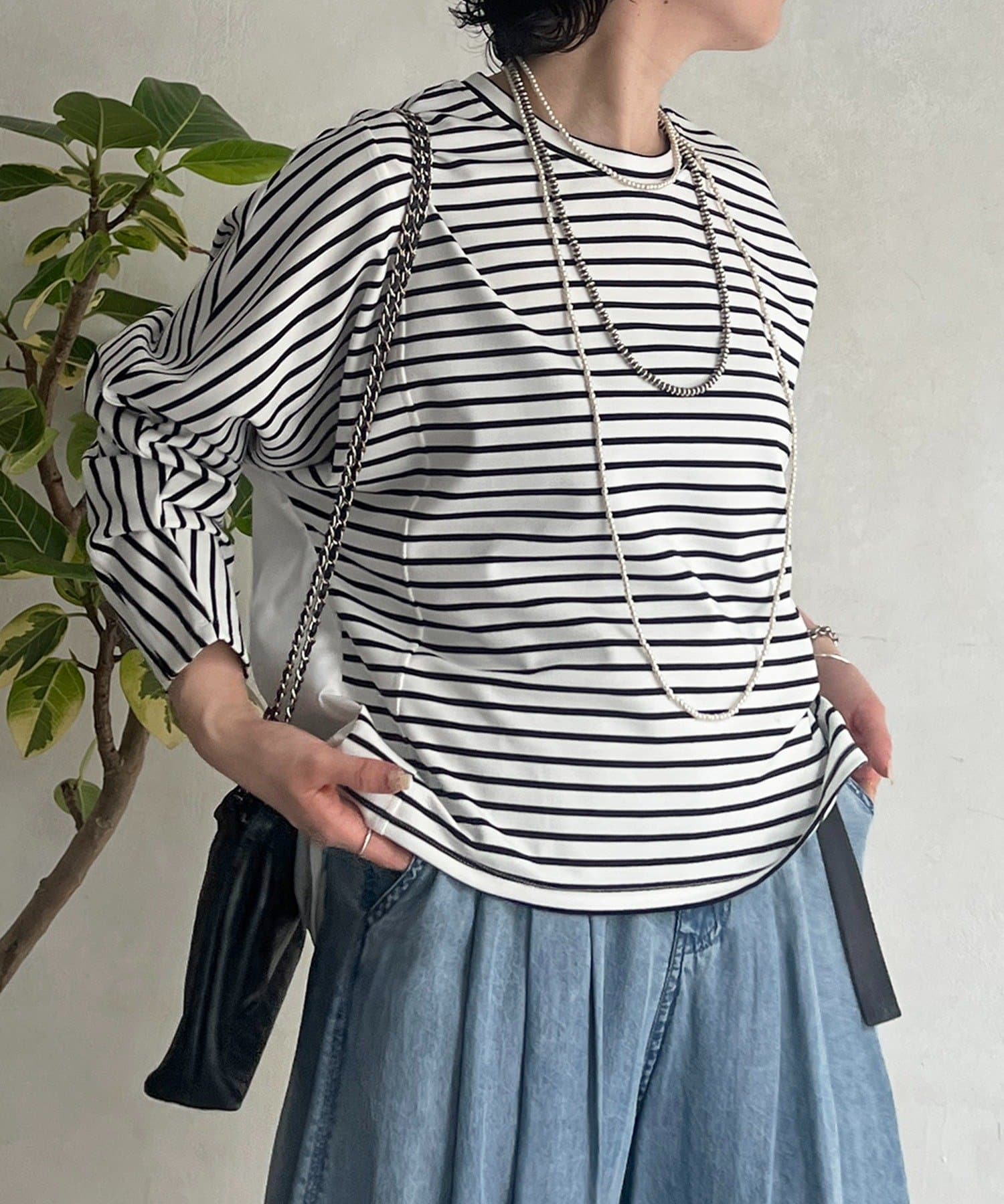 un dix cors(アンディコール) ポンチローマバック切り替えプルオーバー