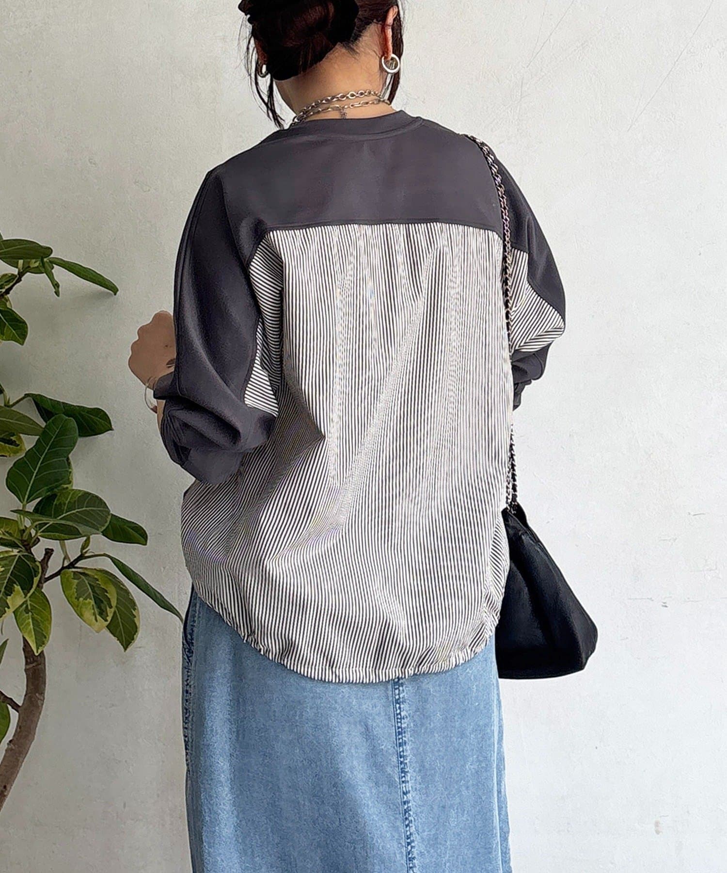 un dix cors(アンディコール) ポンチローマバック切り替えプルオーバー